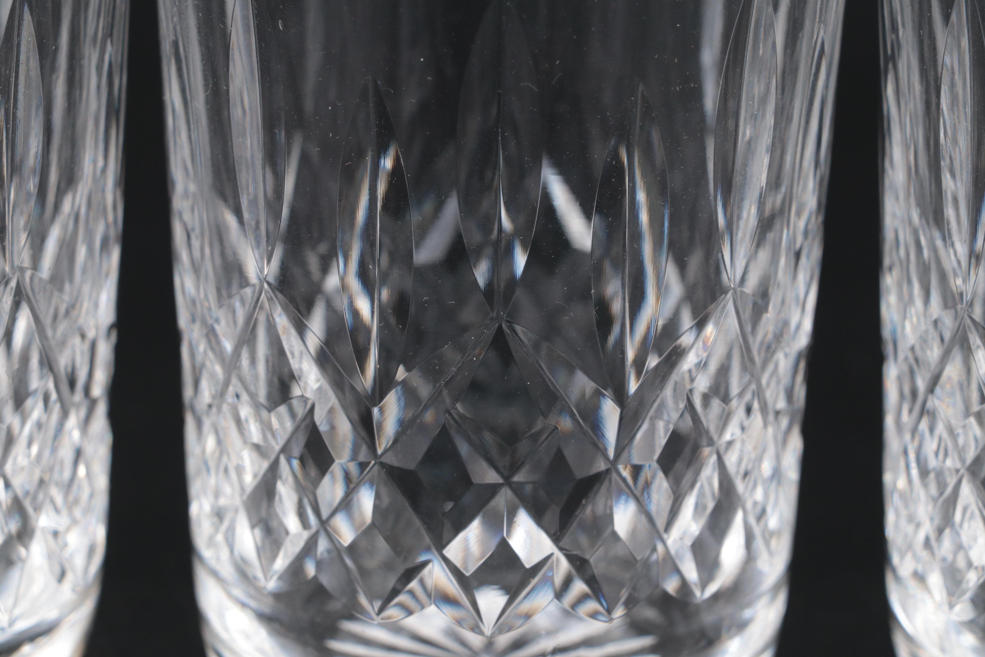 Waterford Crystal "Lismore" Old Fashioned and Highball Glasses