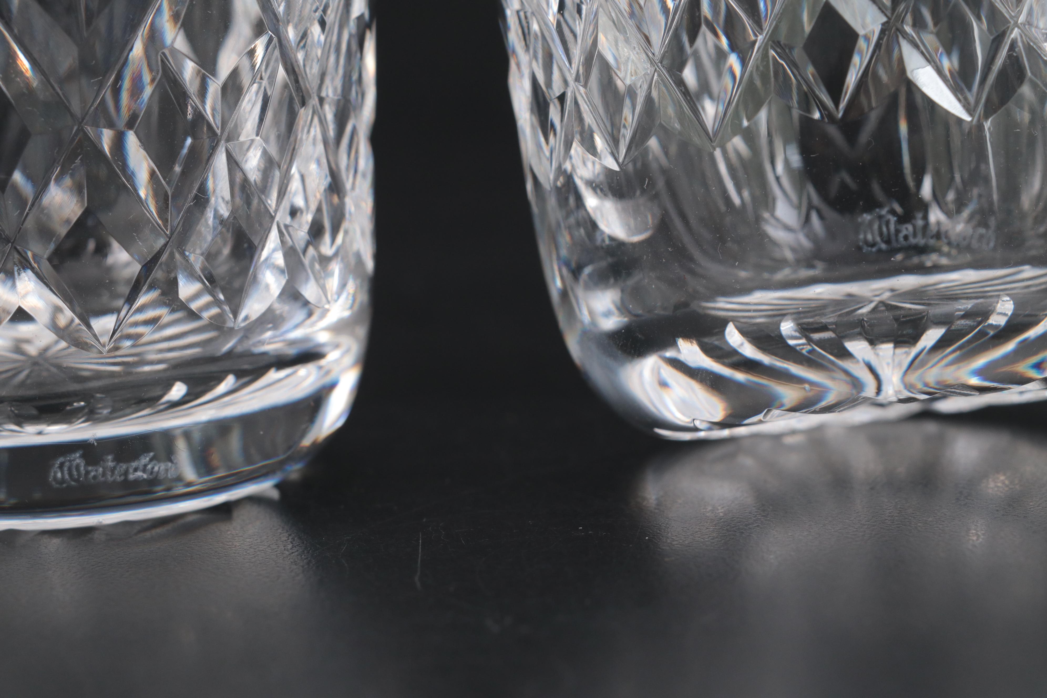 Waterford Crystal "Lismore" Old Fashioned and Highball Glasses