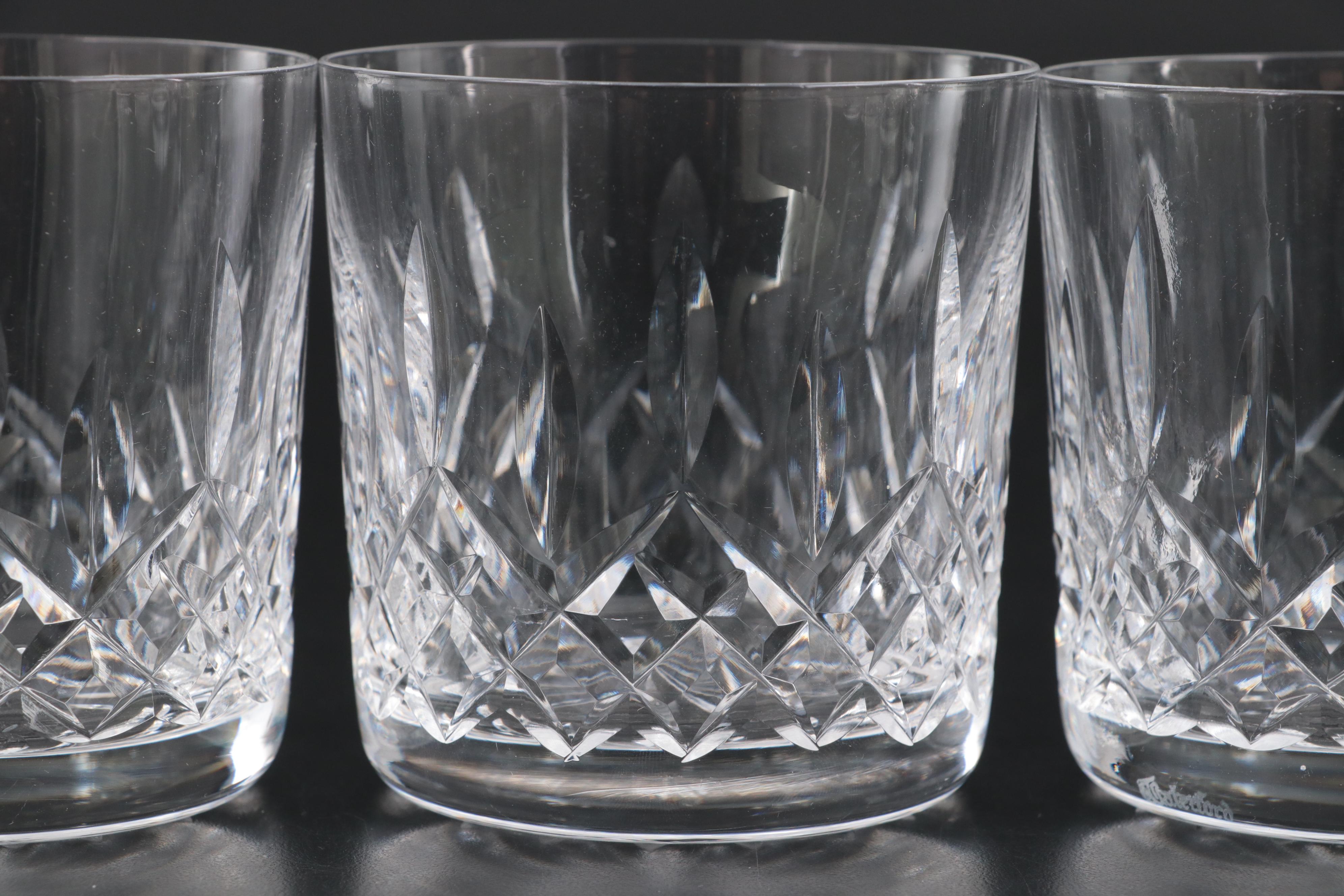 Waterford Crystal "Lismore" Old Fashioned and Highball Glasses