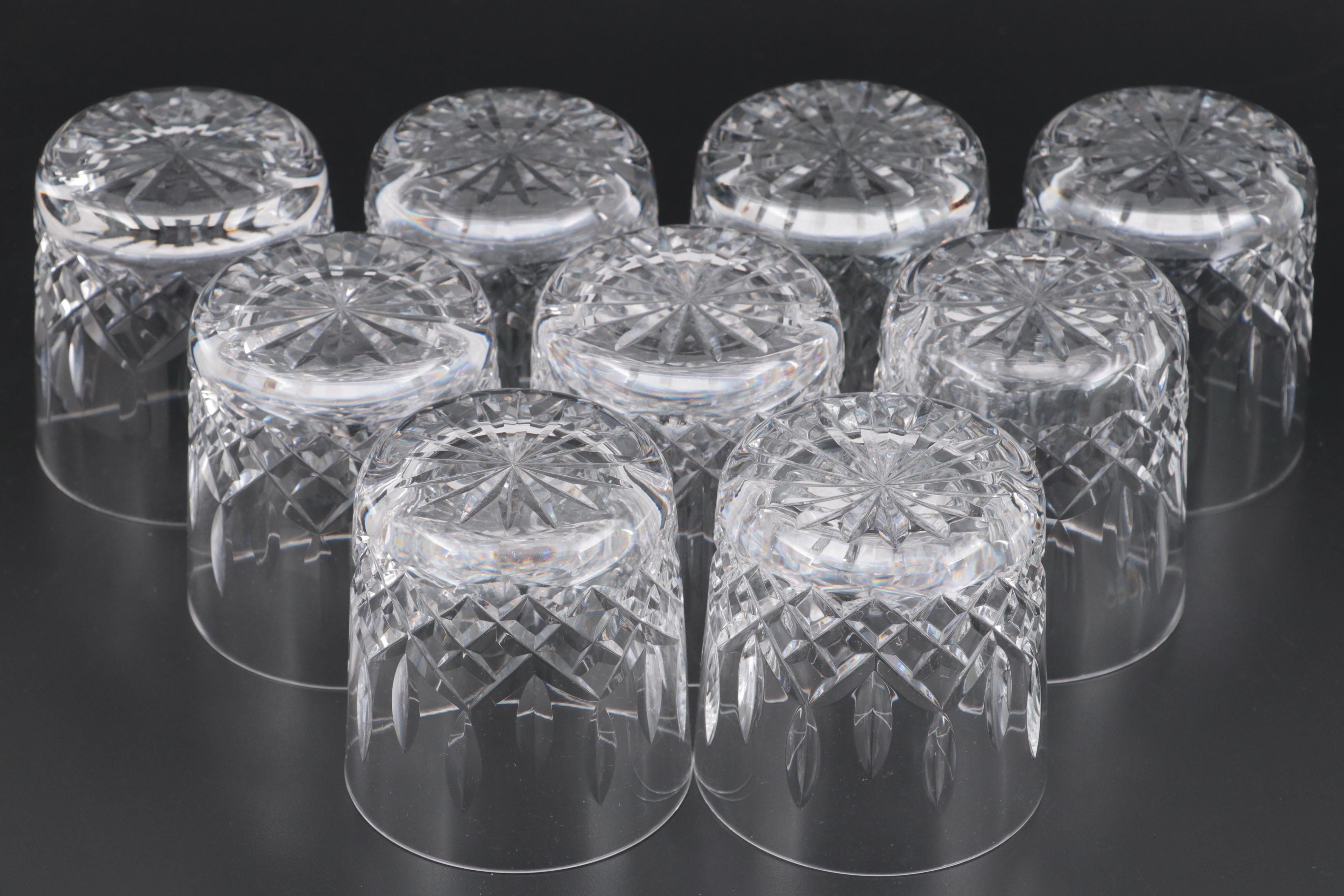 Waterford Crystal "Lismore" Old Fashioned and Highball Glasses