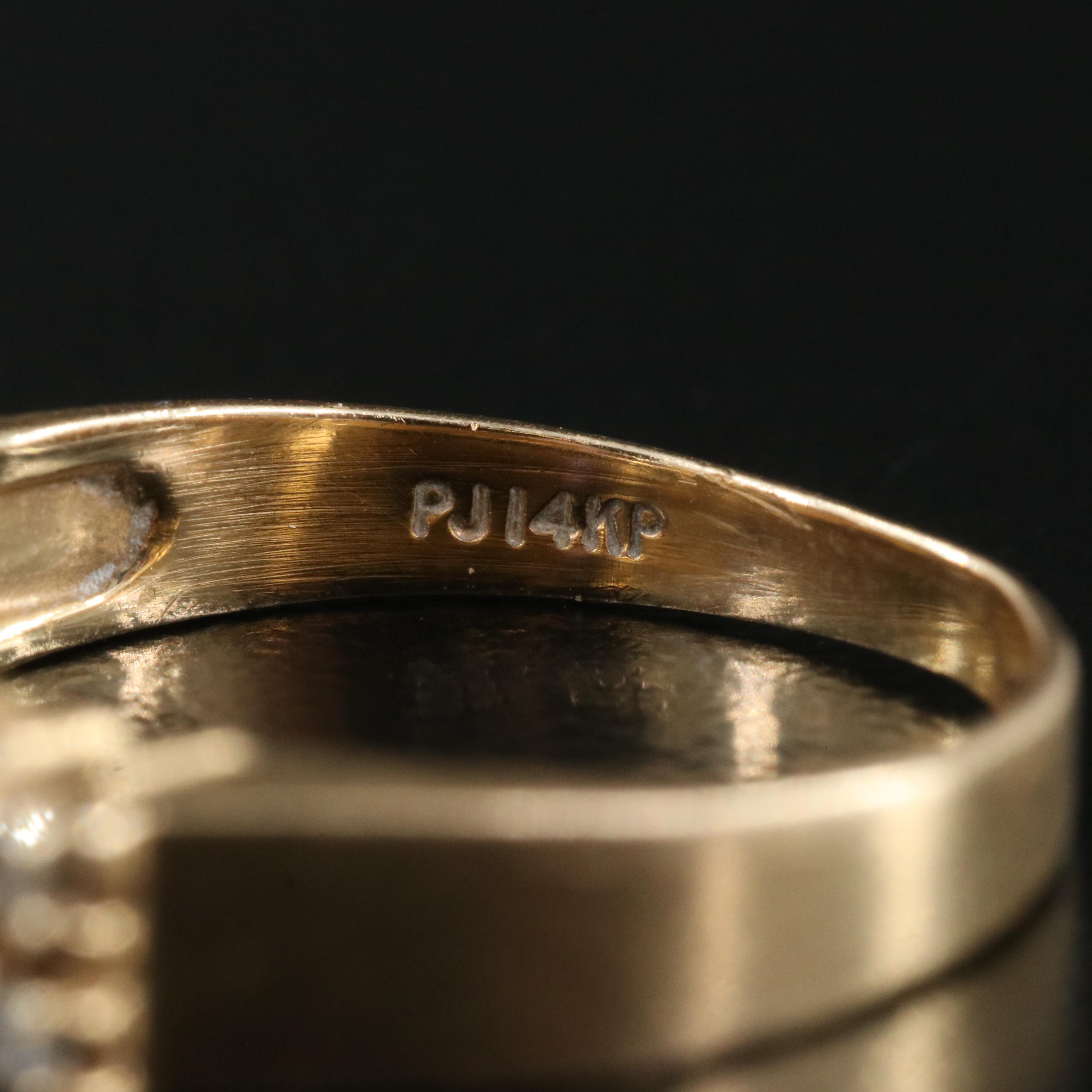 14K Amethyst and Diamond Ring