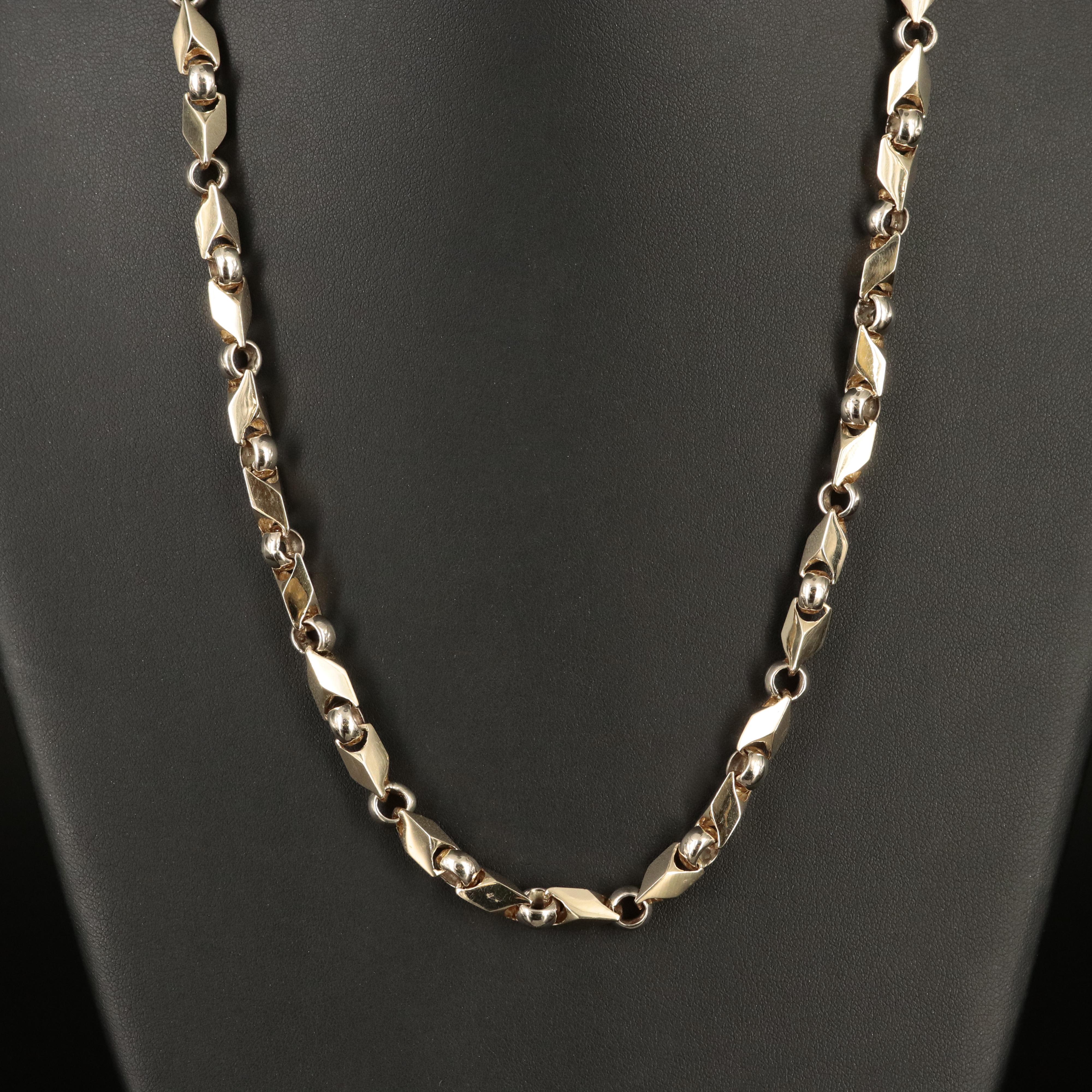 14K Fancy Link Necklace