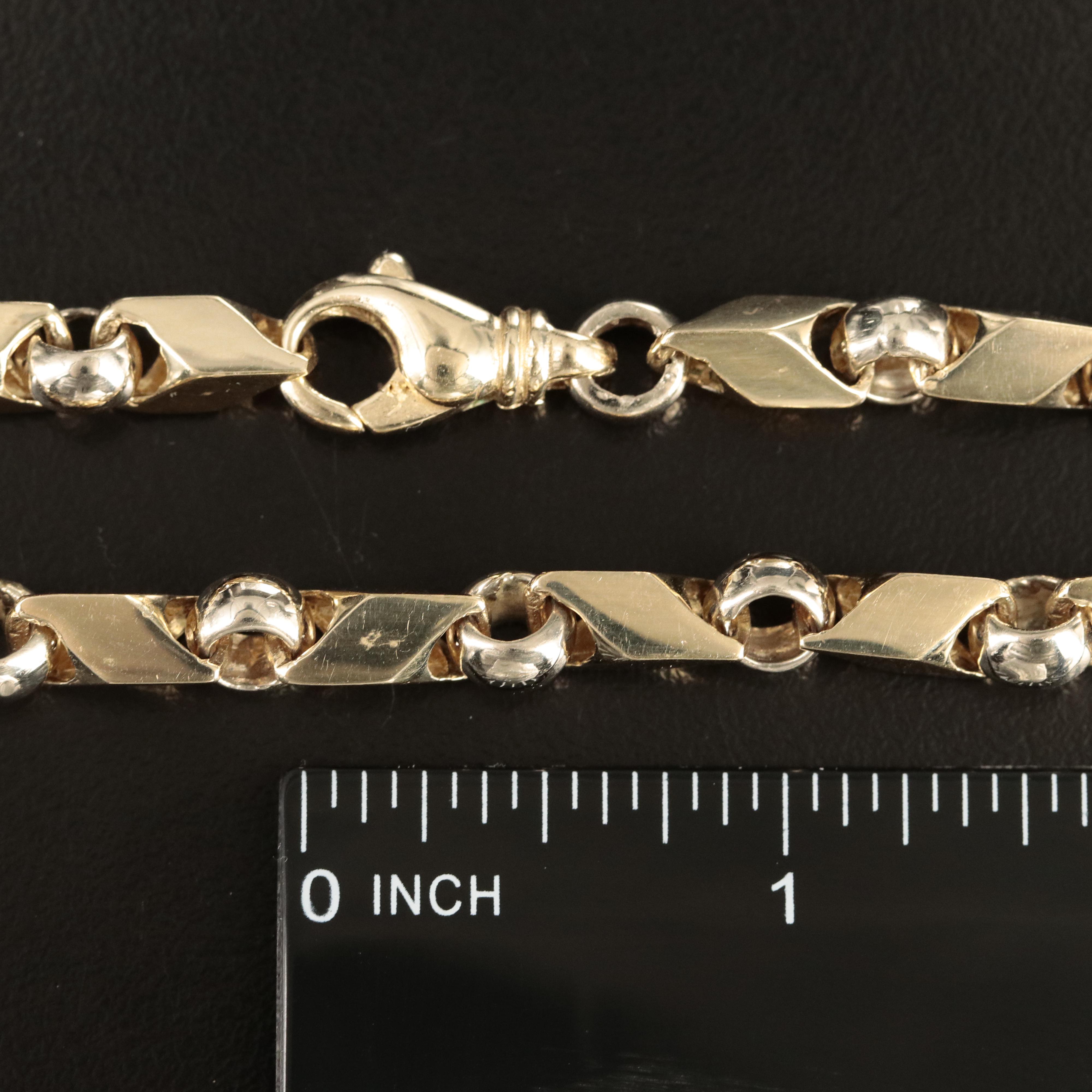 14K Fancy Link Necklace