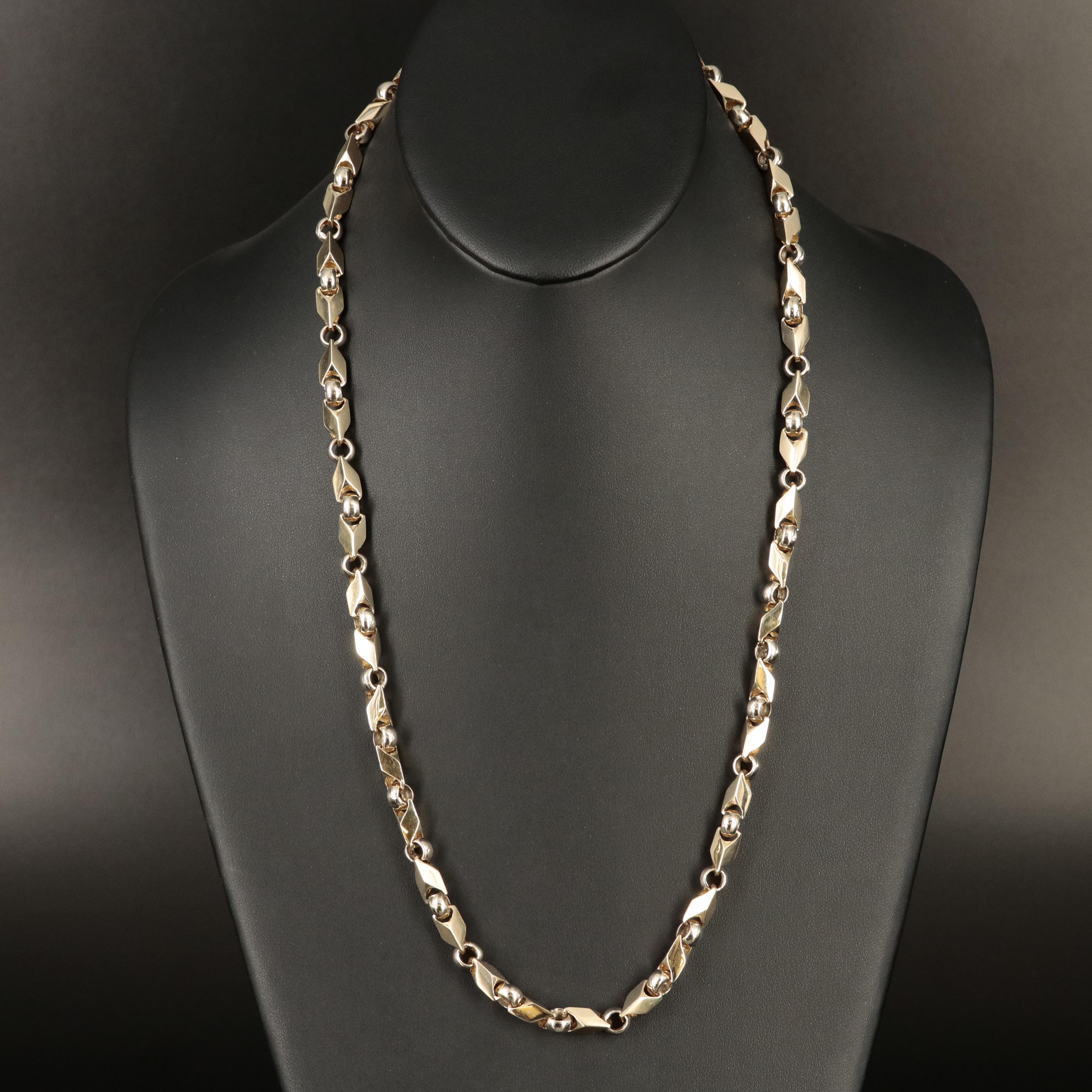 14K Fancy Link Necklace