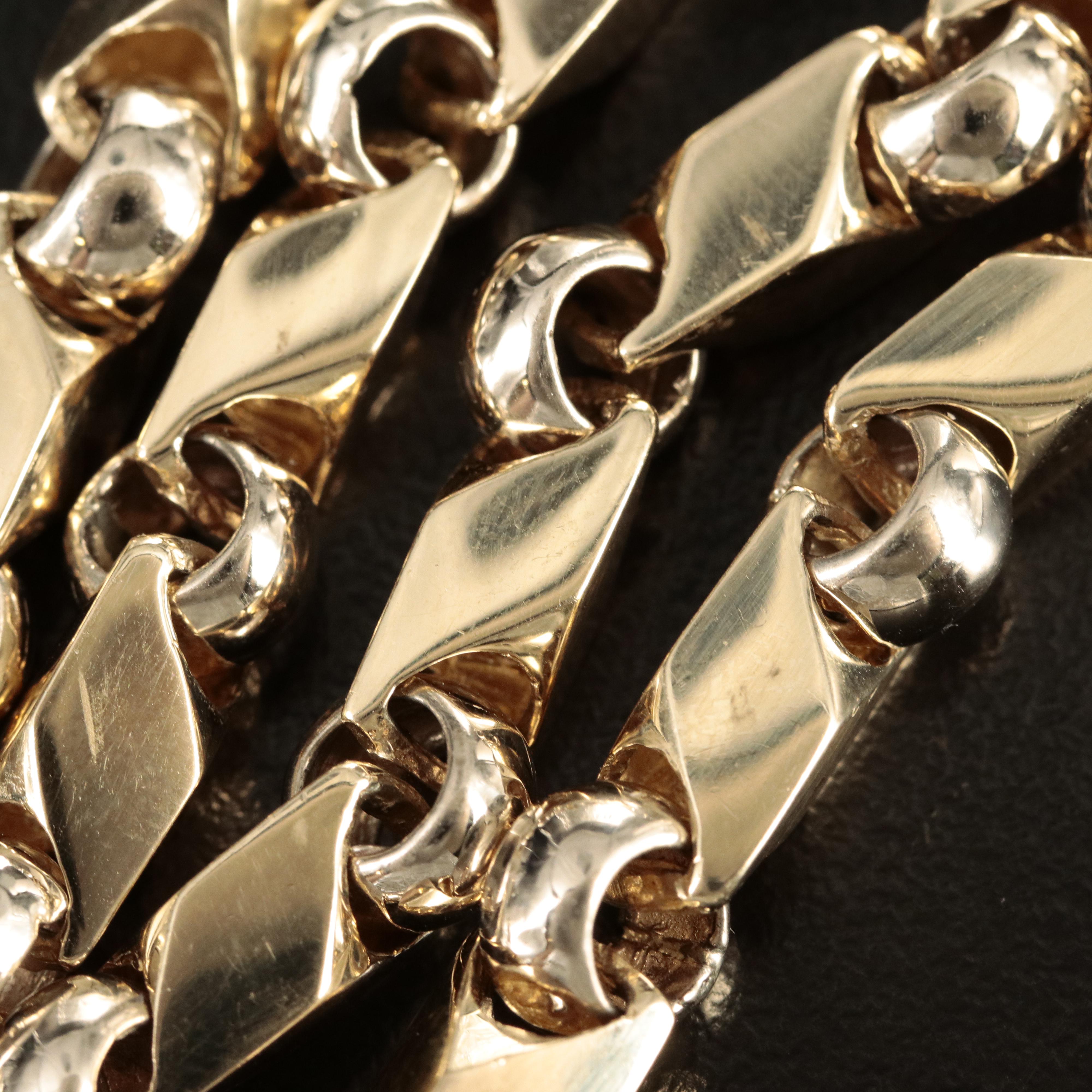 14K Fancy Link Necklace