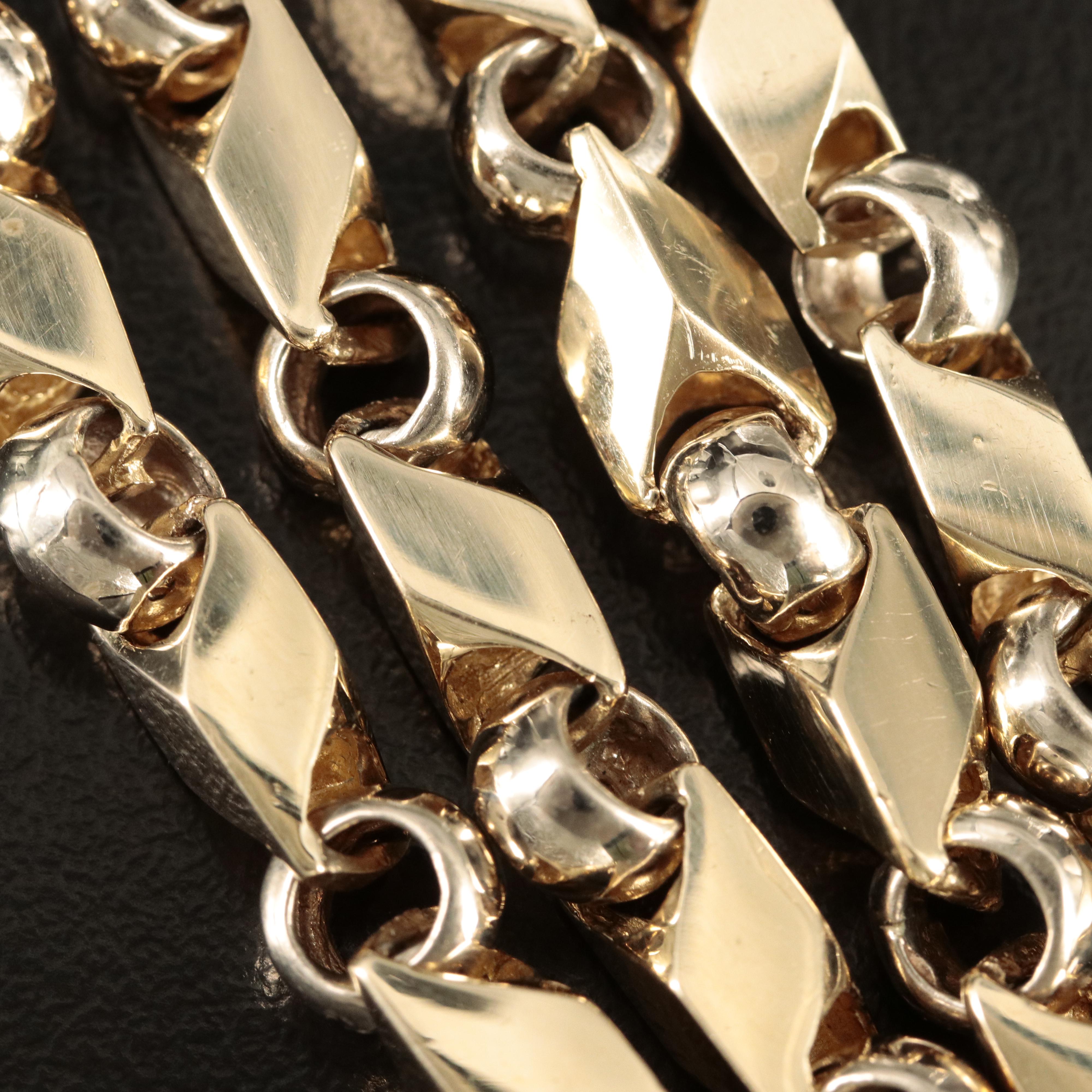 14K Fancy Link Necklace