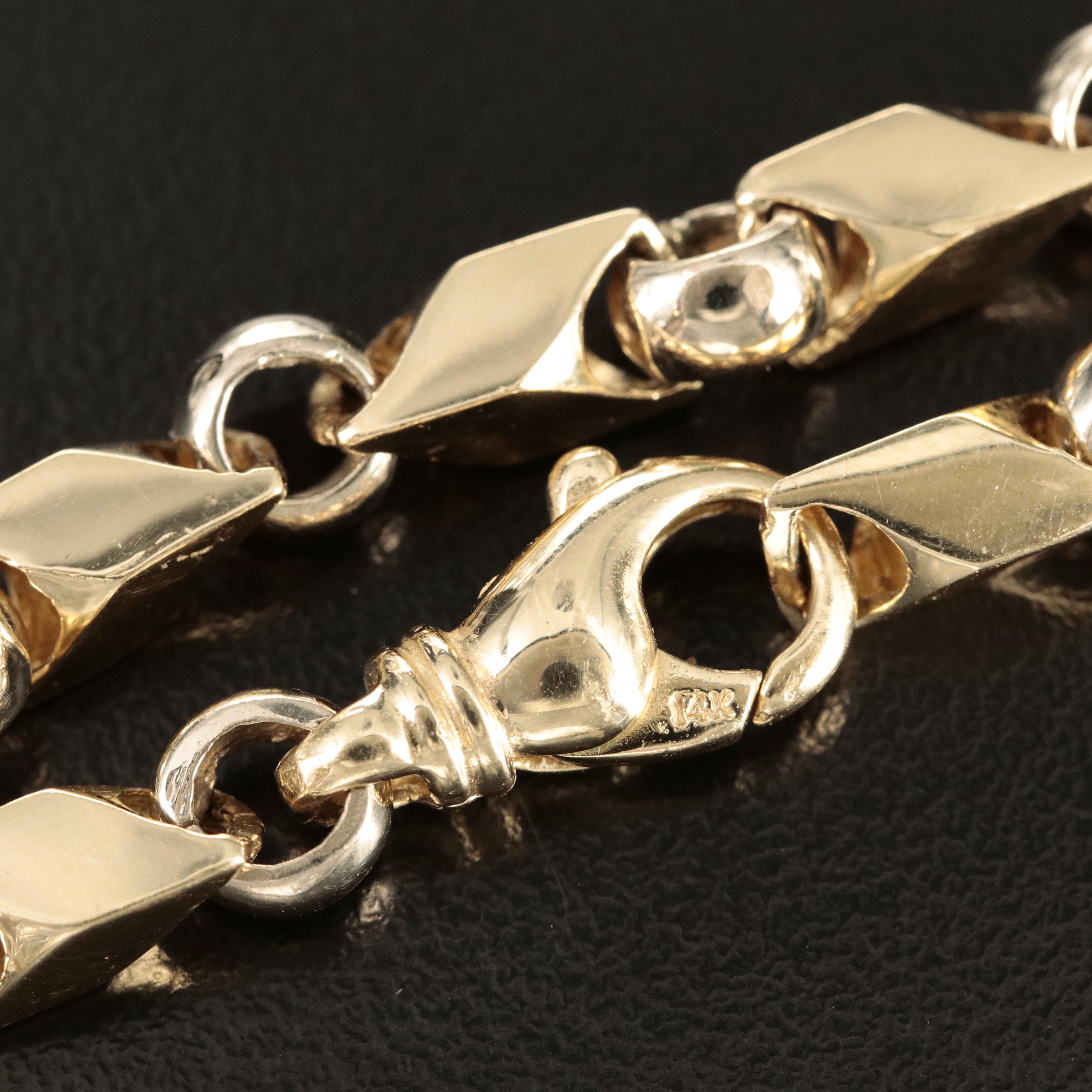 14K Fancy Link Necklace