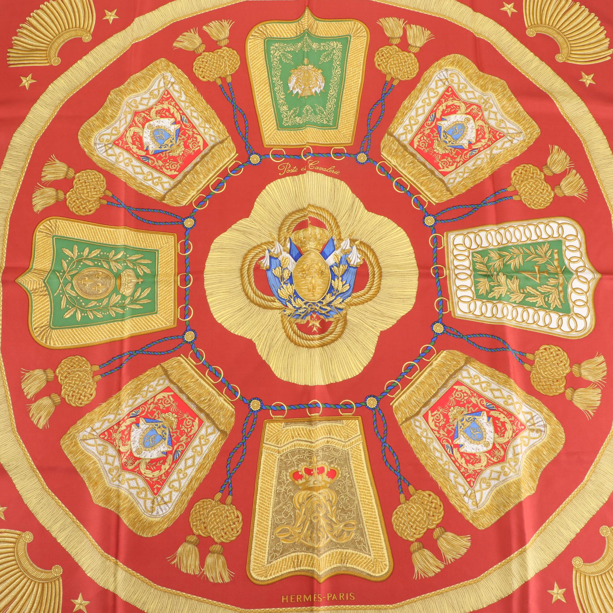 Hermès "Poste et Cavalerie" Scarf 90 Silk Twill