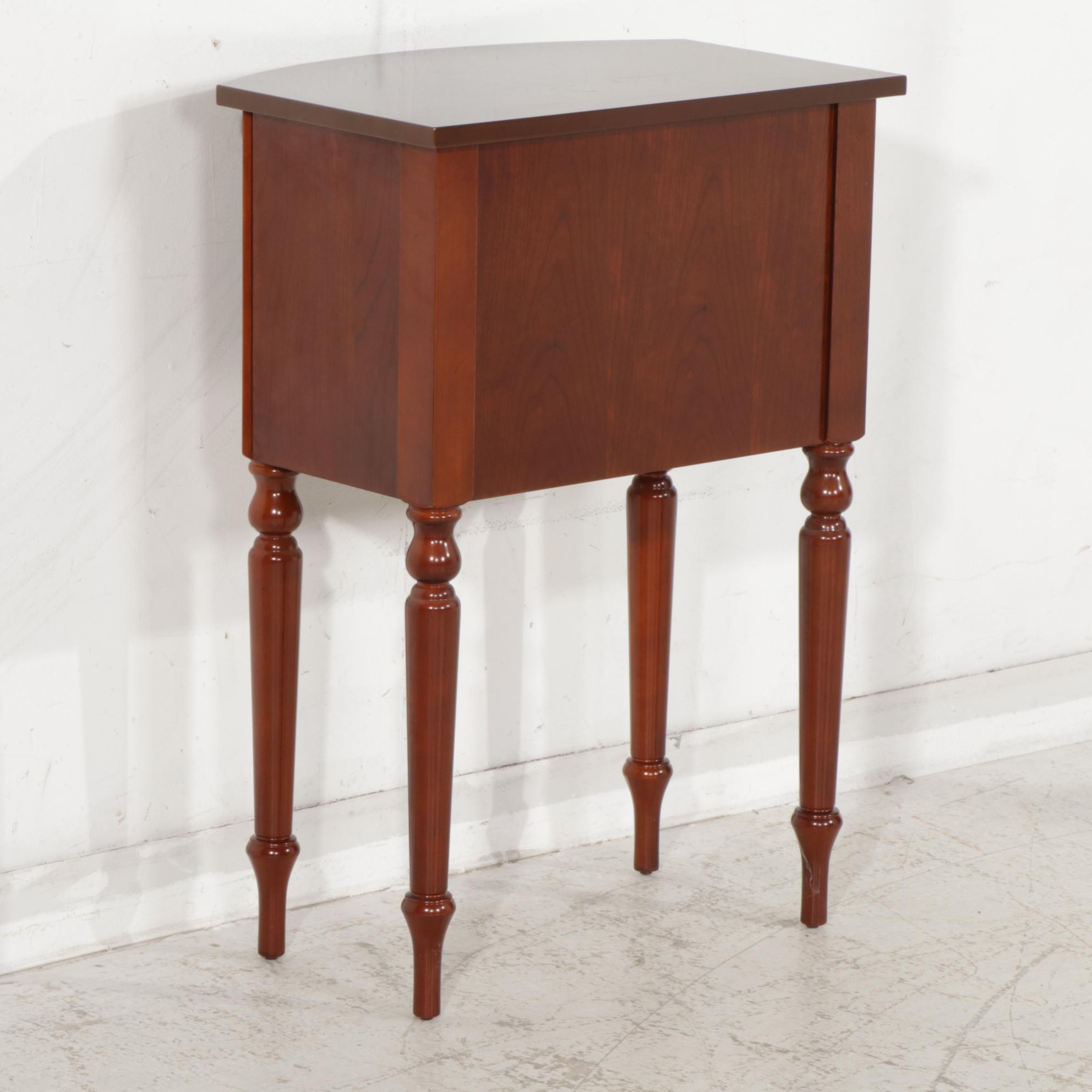 Bombay Company Georgian Style Mahogany Finished Two-Drawer Stand and Wall Mirror