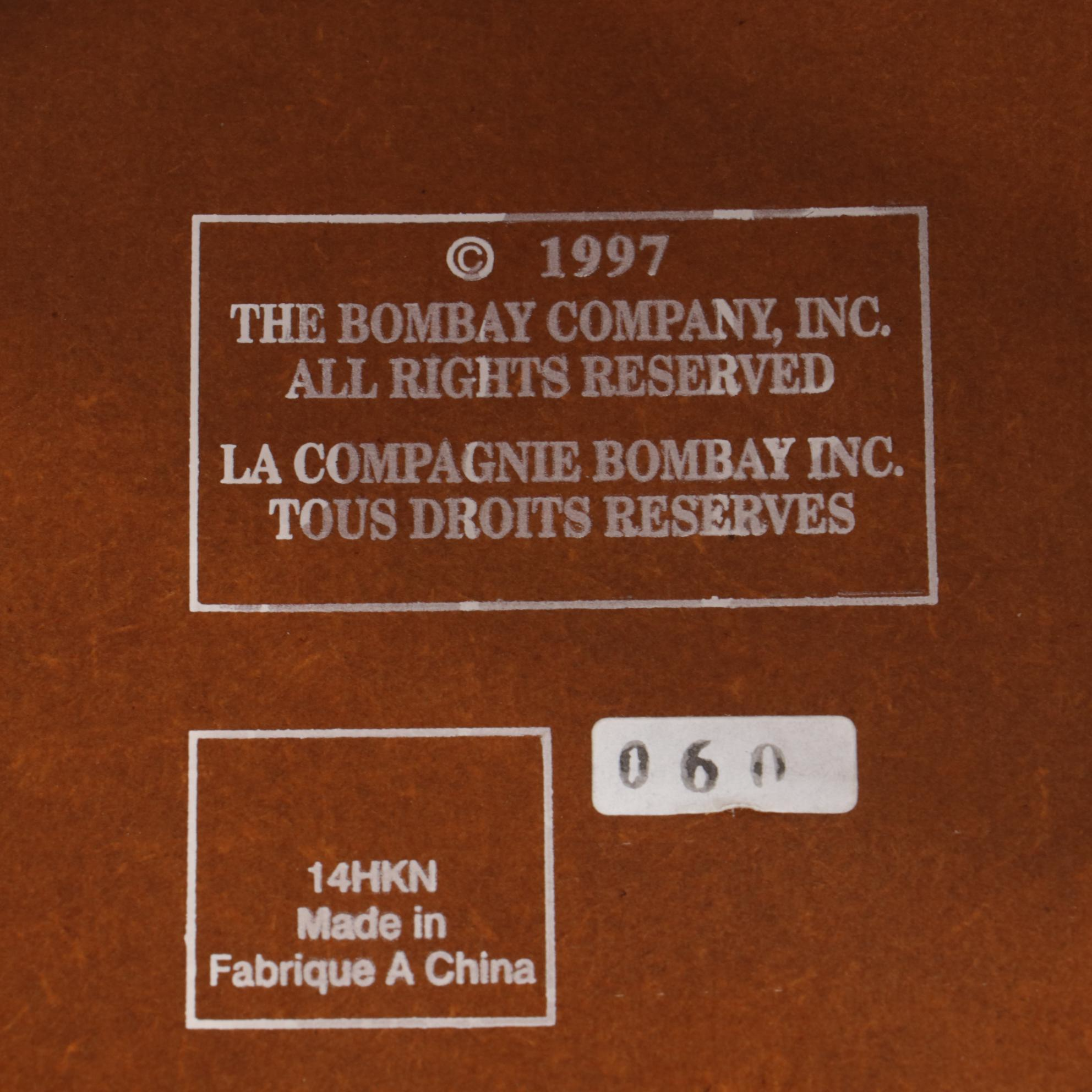 Bombay Company Georgian Style Mahogany Finished Two-Drawer Stand and Wall Mirror