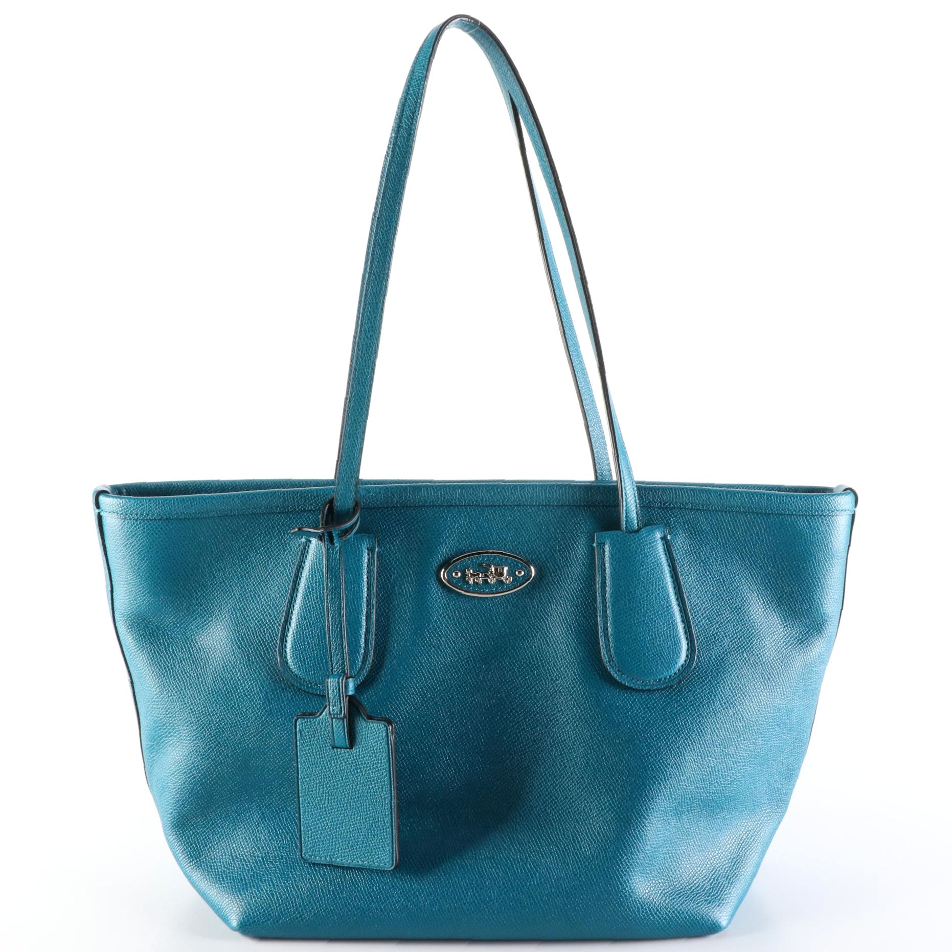 Coach Zip-Top Tote in Grained Leather