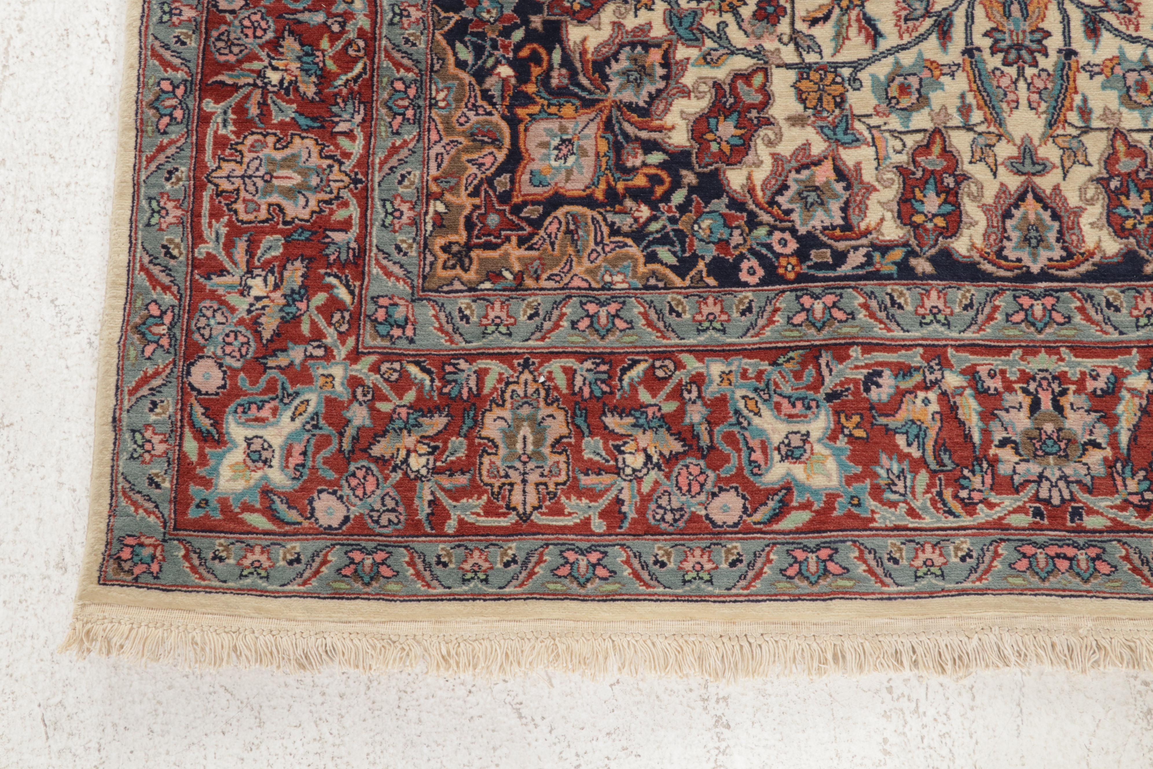 4'7 x 7'5 Hand-Knotted Pakistani Persian Tabriz Area Rug, 2000s