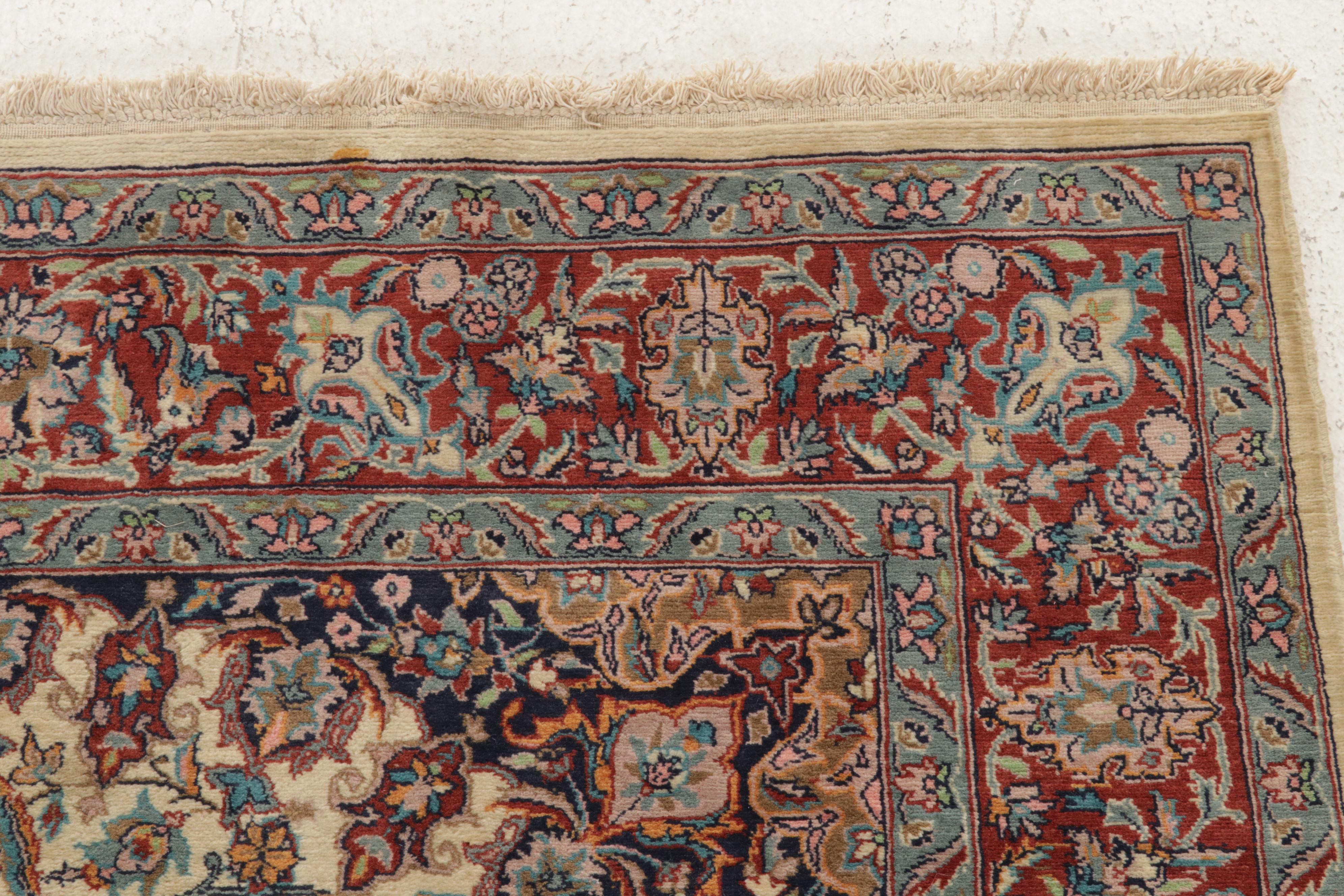 4'7 x 7'5 Hand-Knotted Pakistani Persian Tabriz Area Rug, 2000s