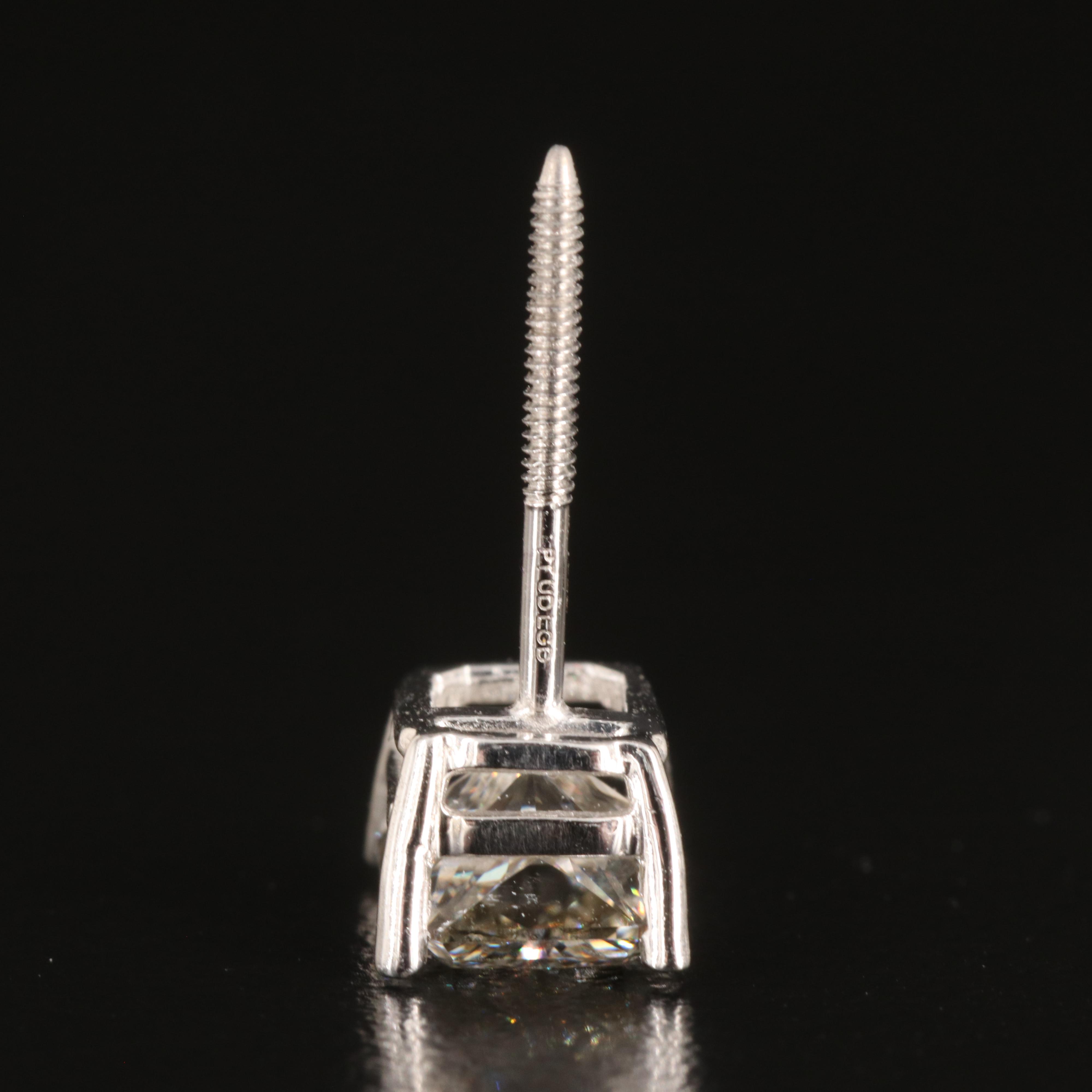 Platinum 3.15 CTW Lab Grown Diamond Stud Earrings