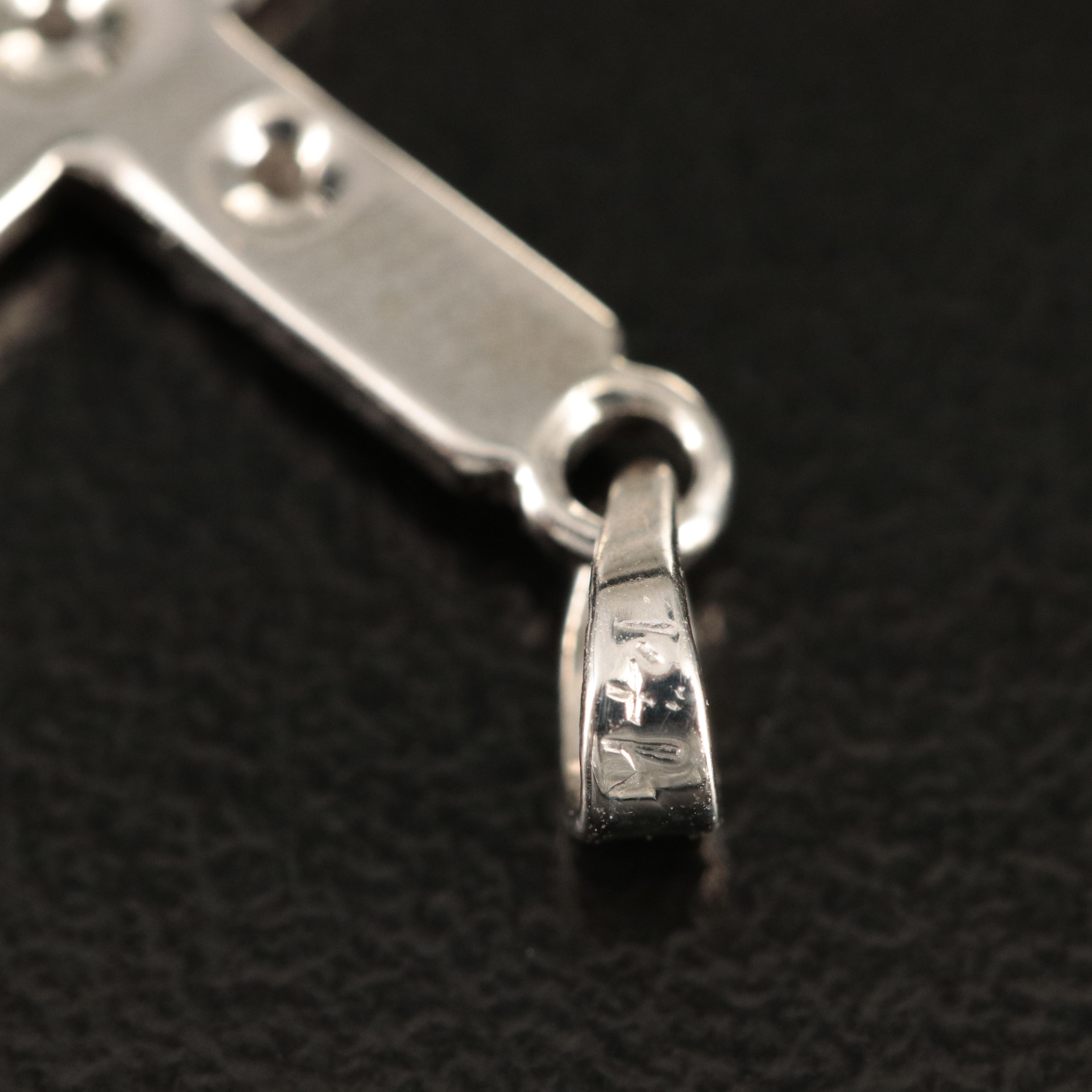 14K 0.02 CTW Diamond Cross Pendant