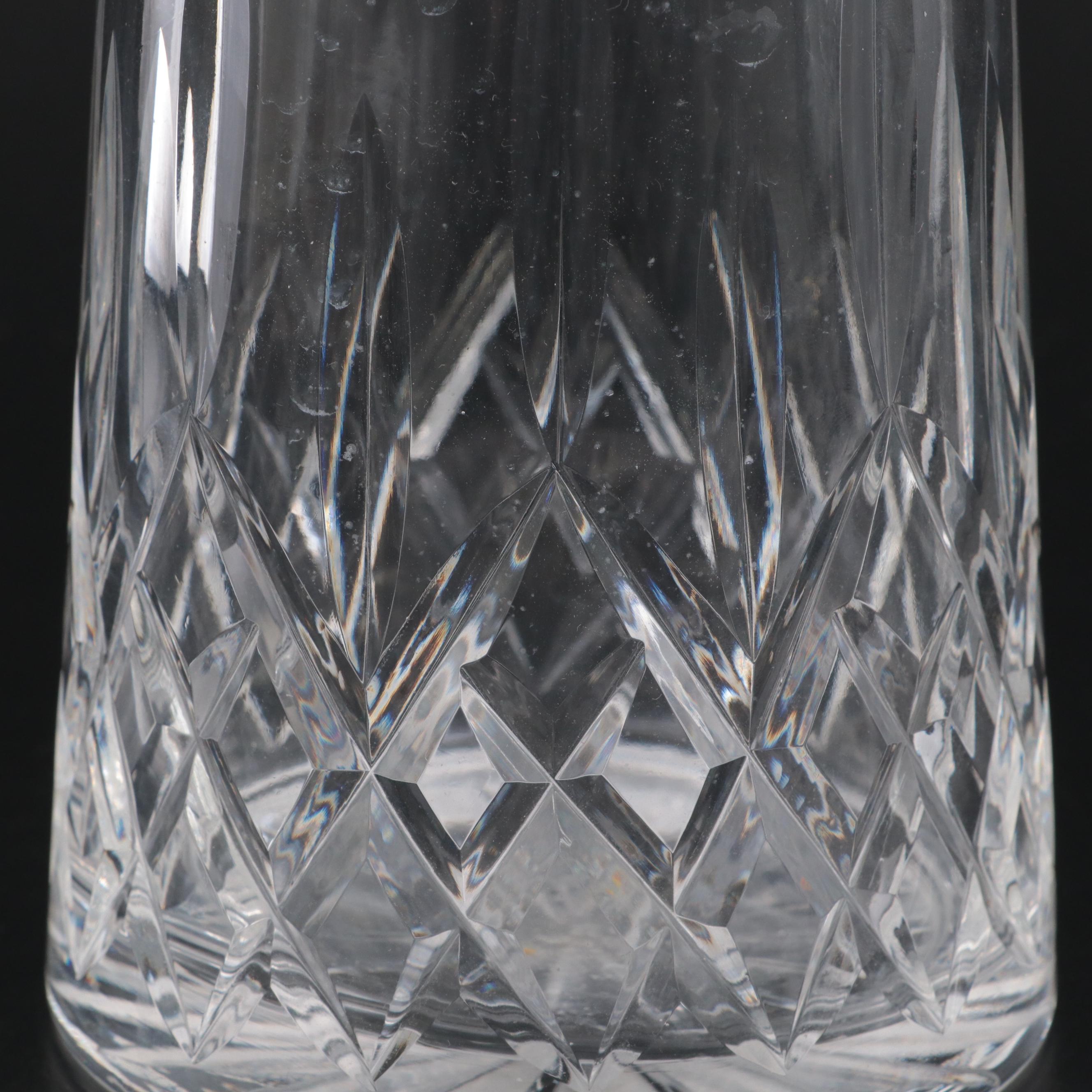 Waterford Crystal "Lismore" Decanter with Hock Wine Glasses and Snifters