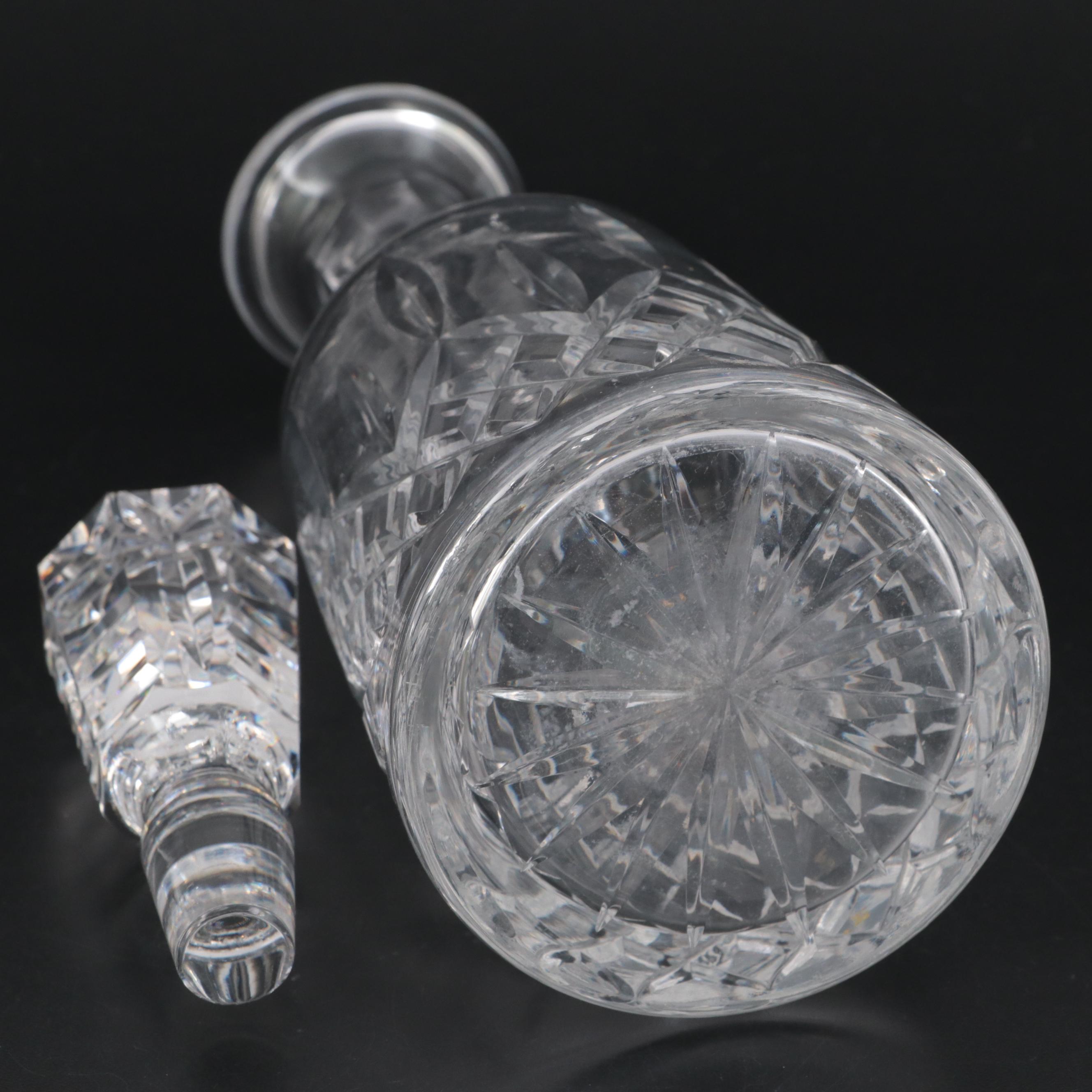 Waterford Crystal "Lismore" Decanter with Hock Wine Glasses and Snifters