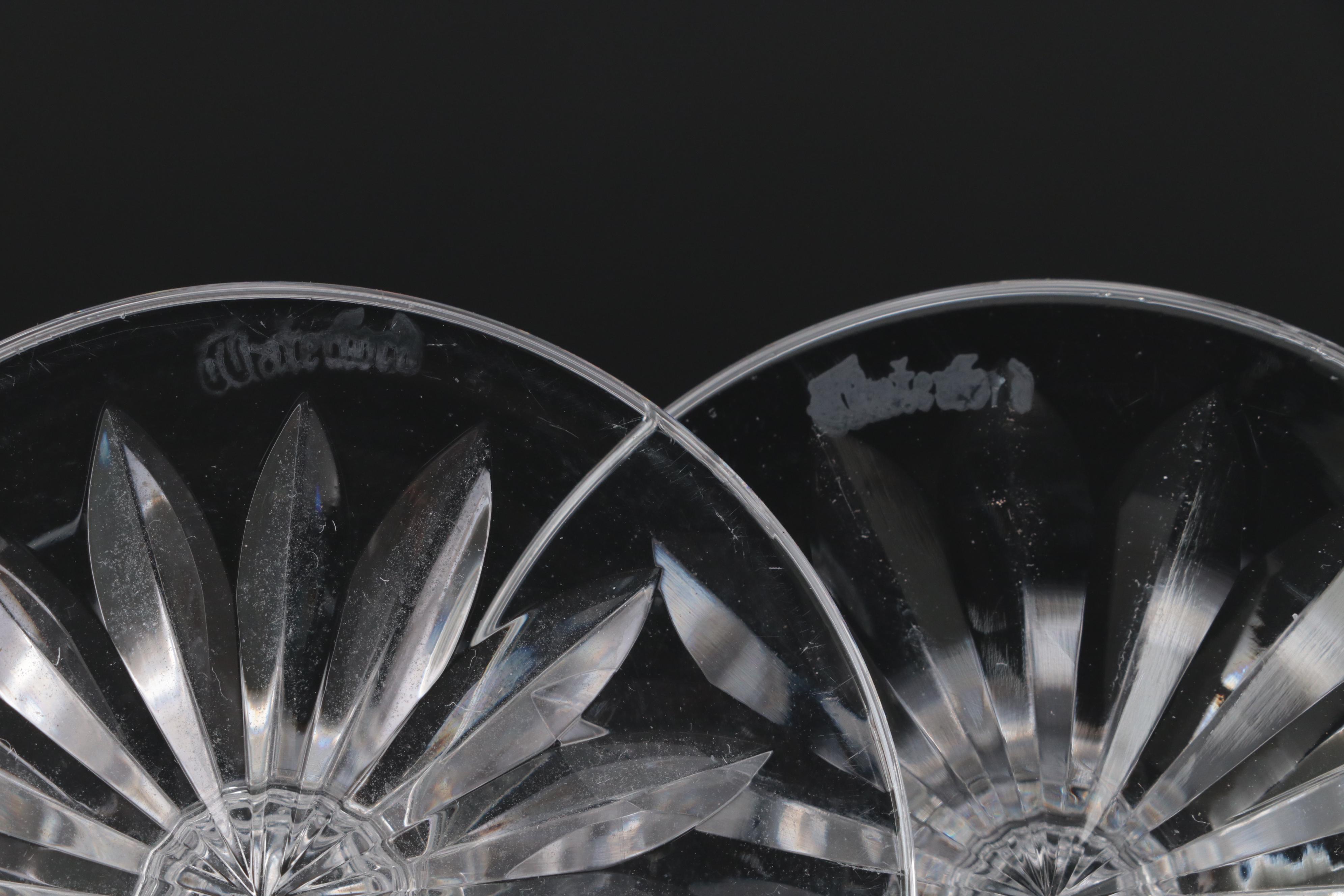 Waterford Crystal "Lismore" Decanter with Hock Wine Glasses and Snifters