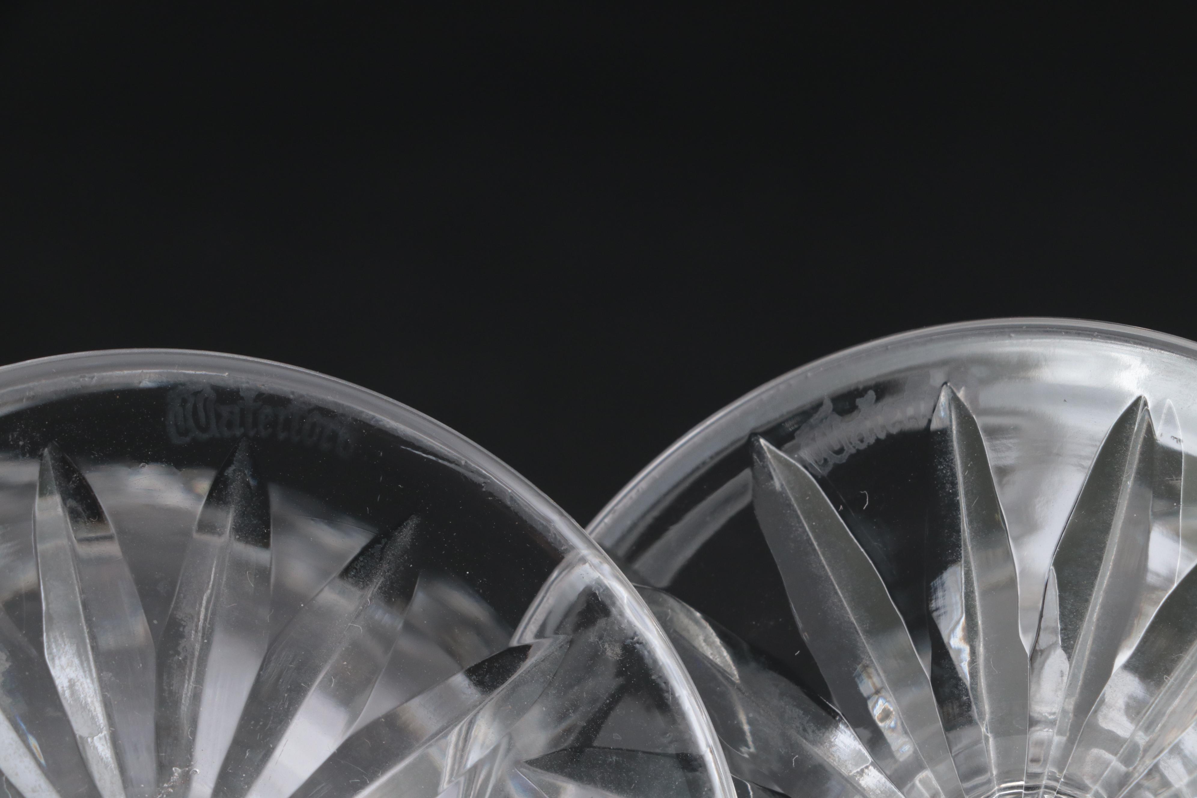 Waterford Crystal "Lismore" Decanter with Hock Wine Glasses and Snifters