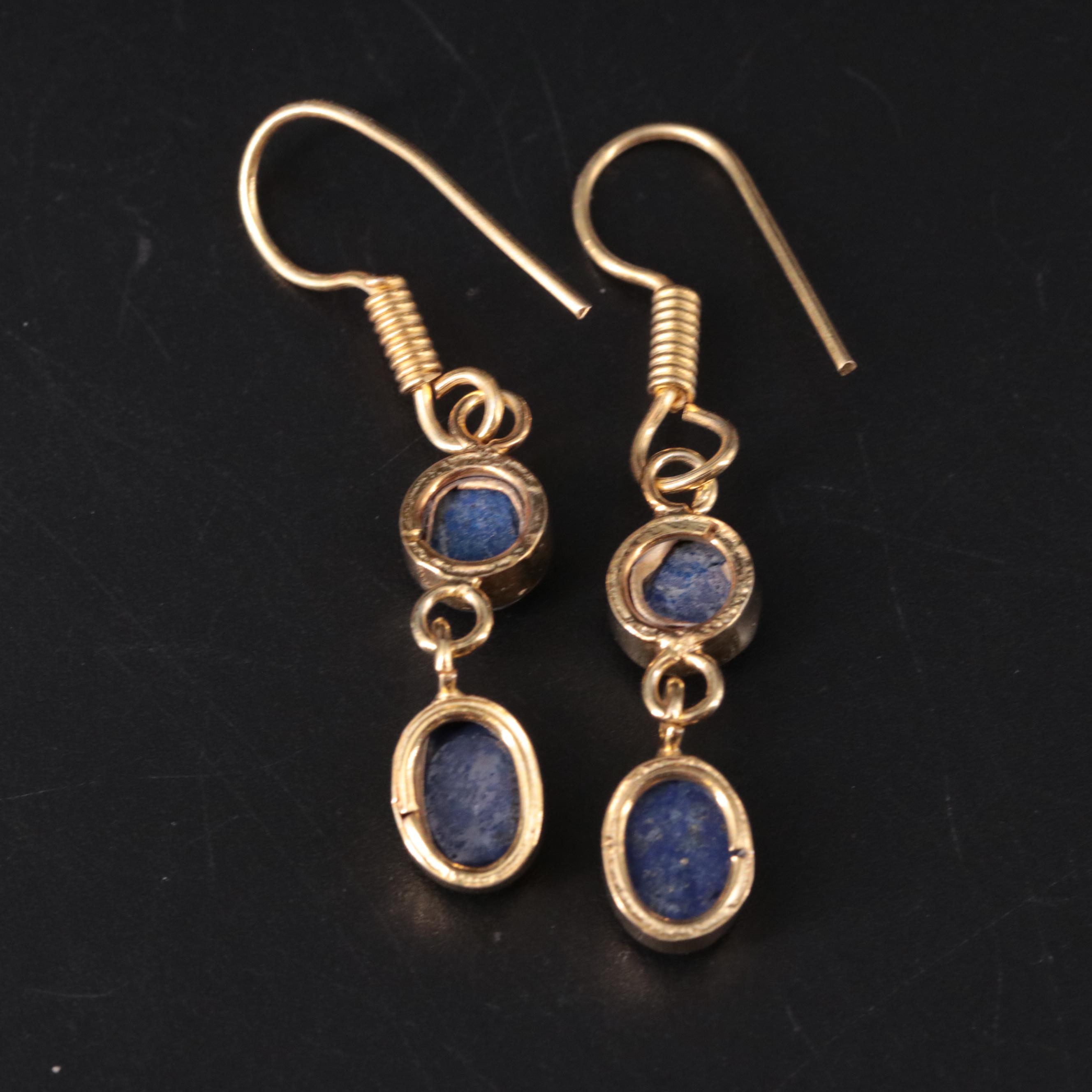 Lapis Lazuli Drop Earrings