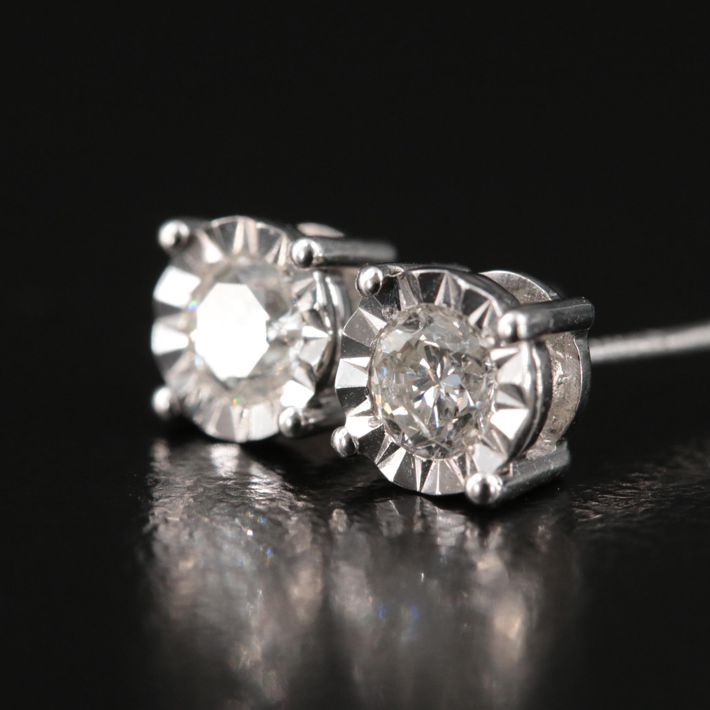 14K 0.50 CTW Diamond Stud Earrings