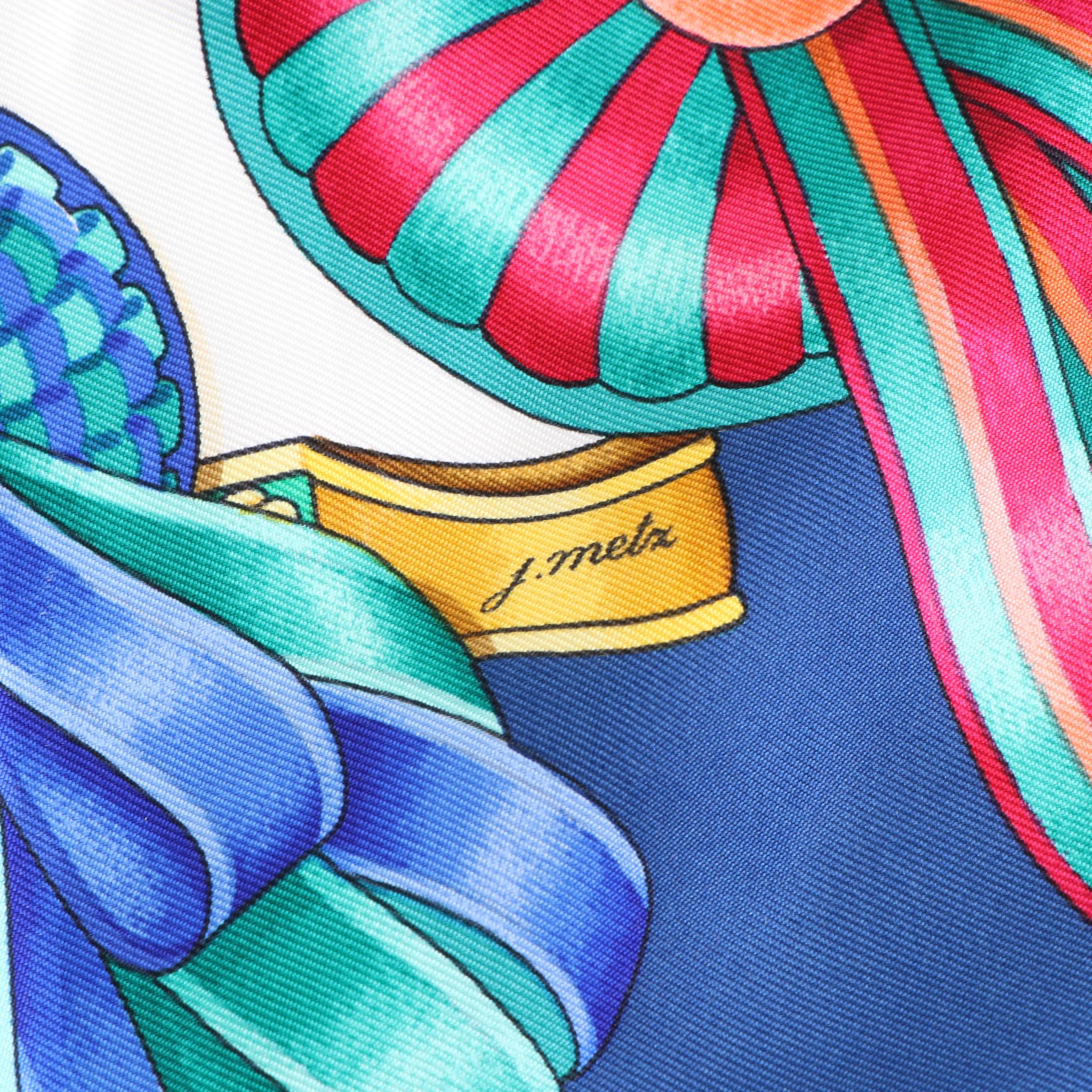 Hermès ''Les Rubans du Cheval'' Scarf 90 in Silk Twill