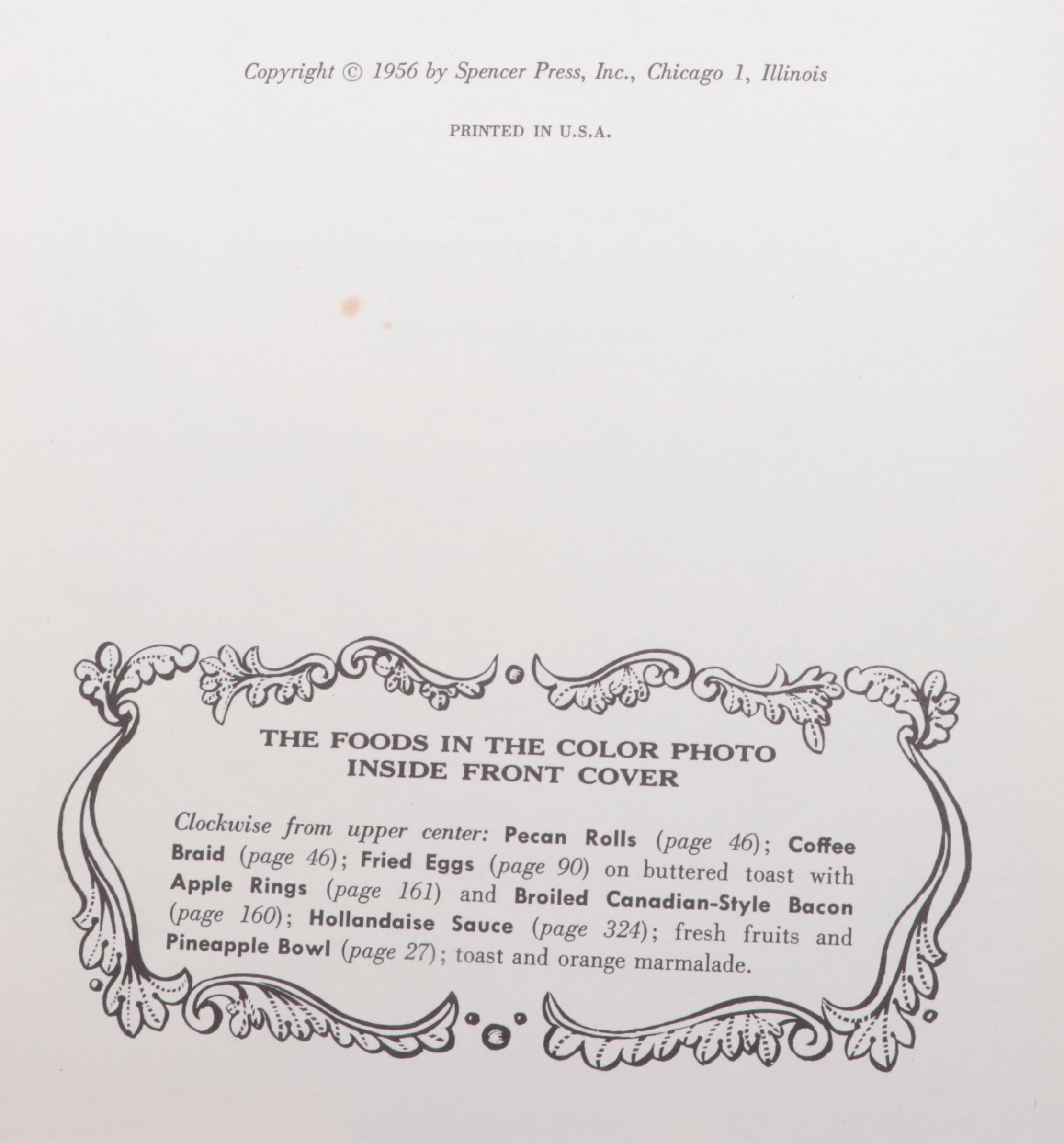 Illustrated "The American Peoples Cookbook" by Melanie De Proft, 1956