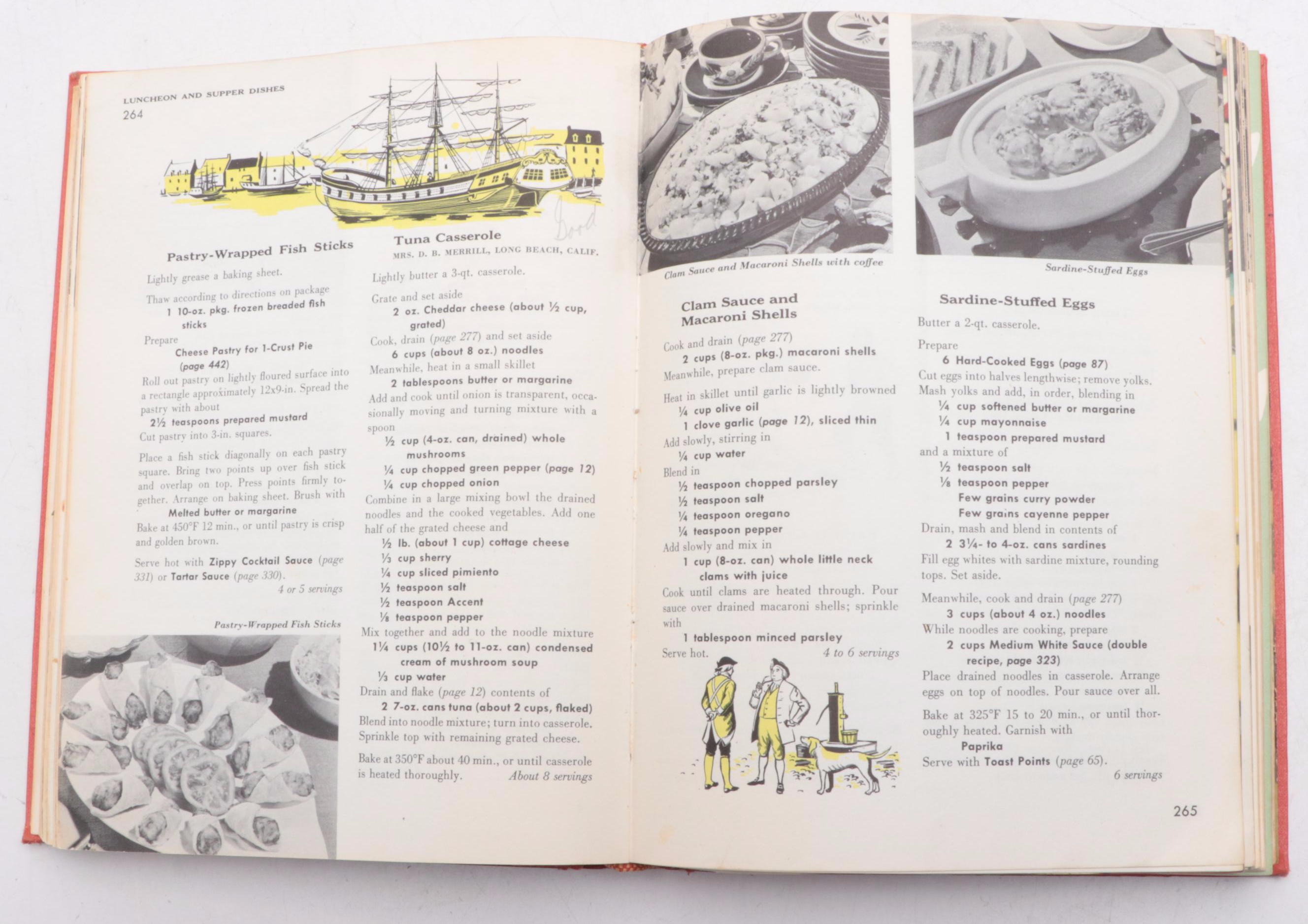 Illustrated "The American Peoples Cookbook" by Melanie De Proft, 1956