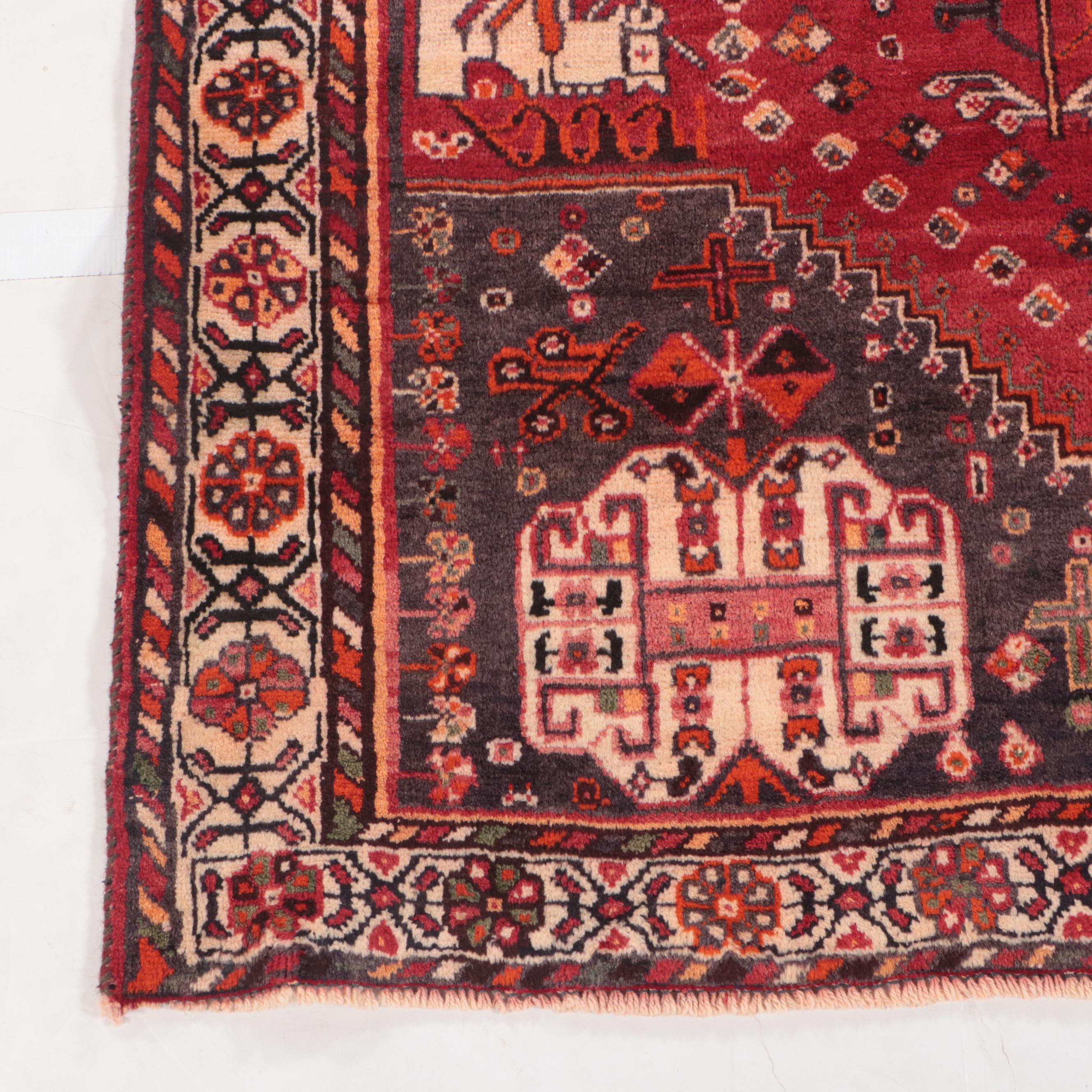 5'2 x 8'1 Hand-Knotted Persian Qashqai Area Rug