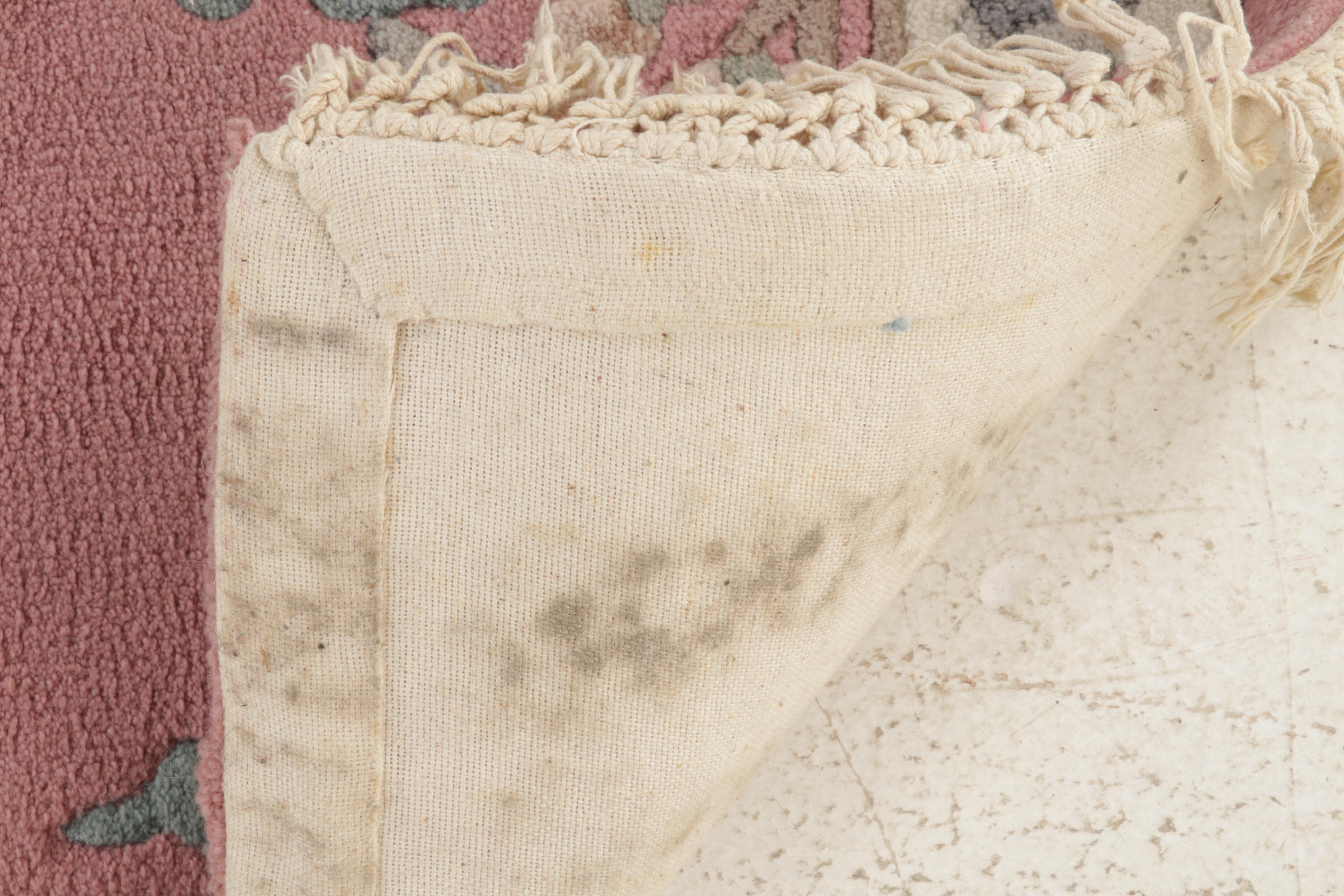 2' x 8'8 Hand-Tufted and Carved Chinese Aubusson Carpet Runner