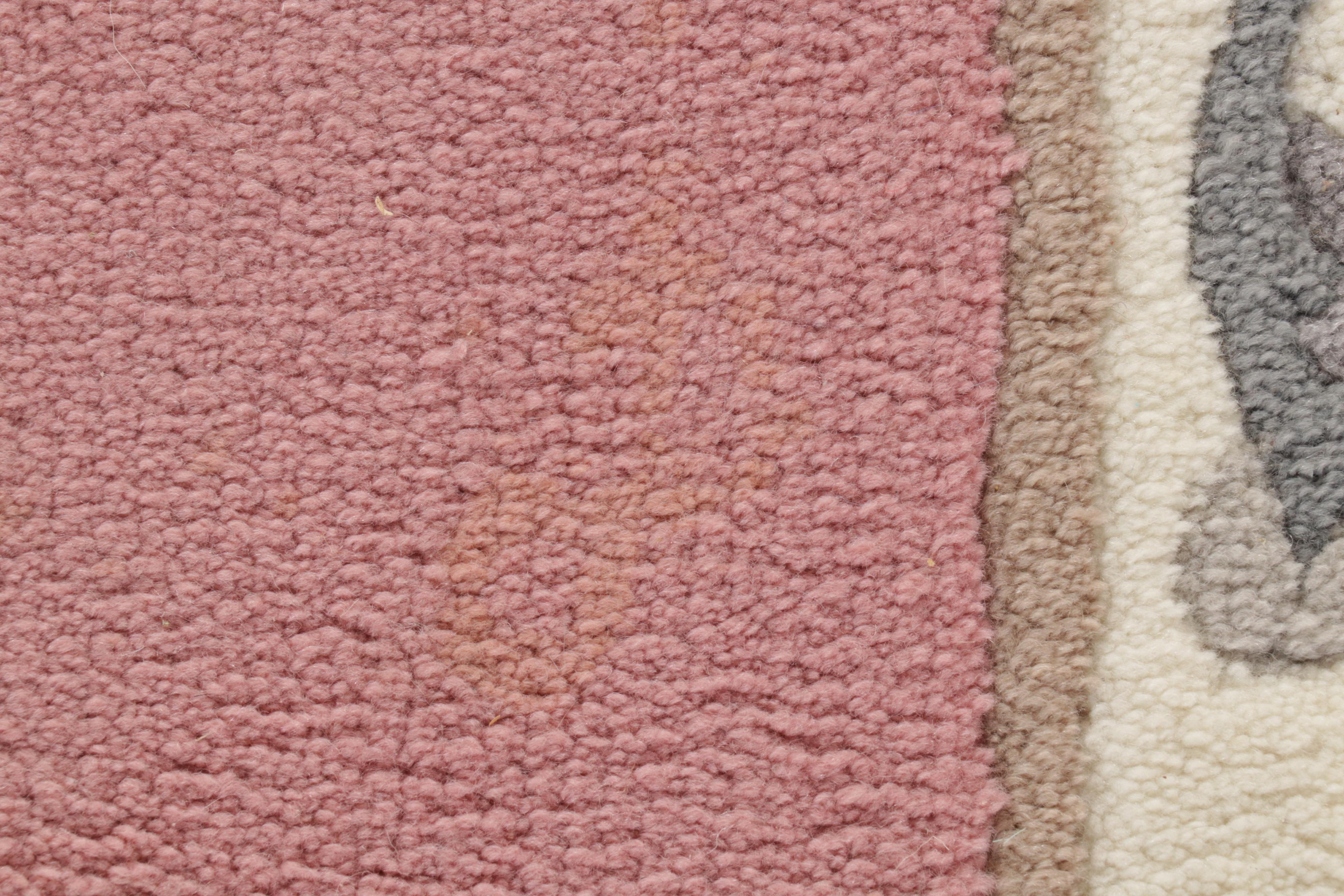 2' x 8'8 Hand-Tufted and Carved Chinese Aubusson Carpet Runner