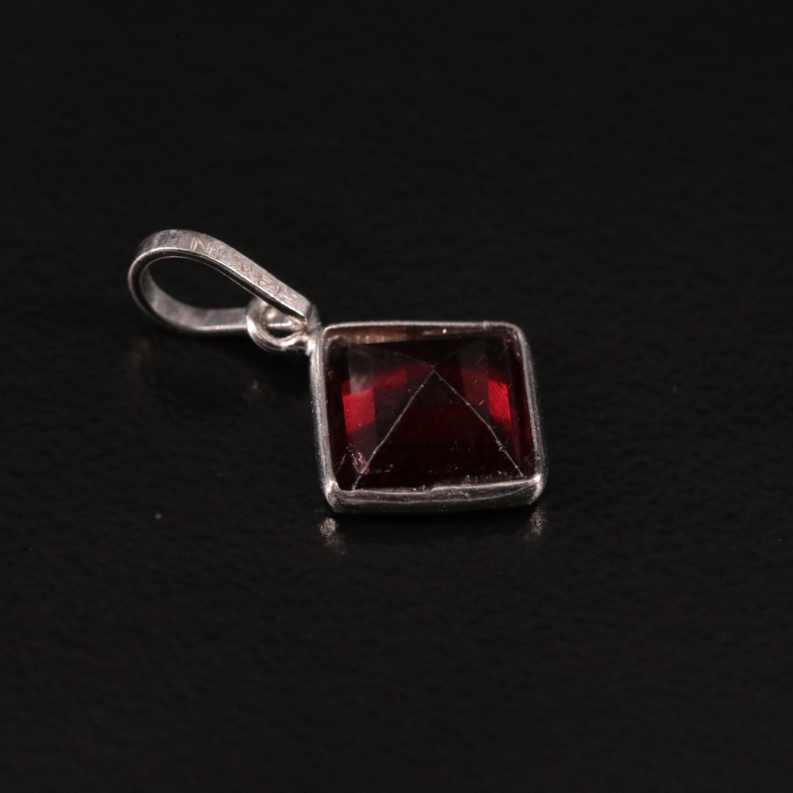 14K Garnet Pendant