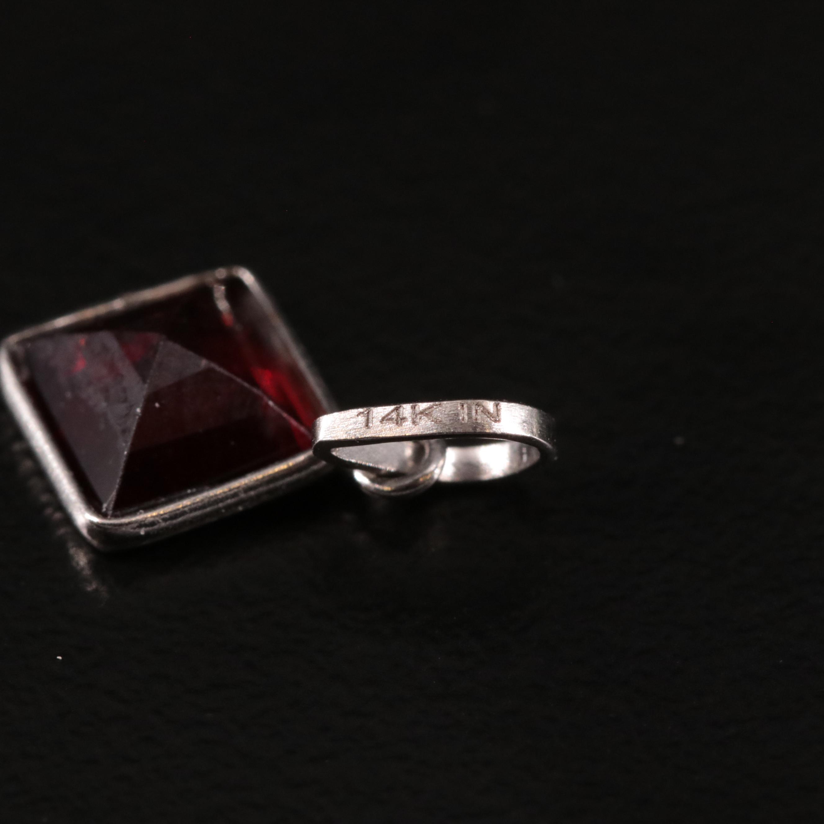 14K Garnet Pendant
