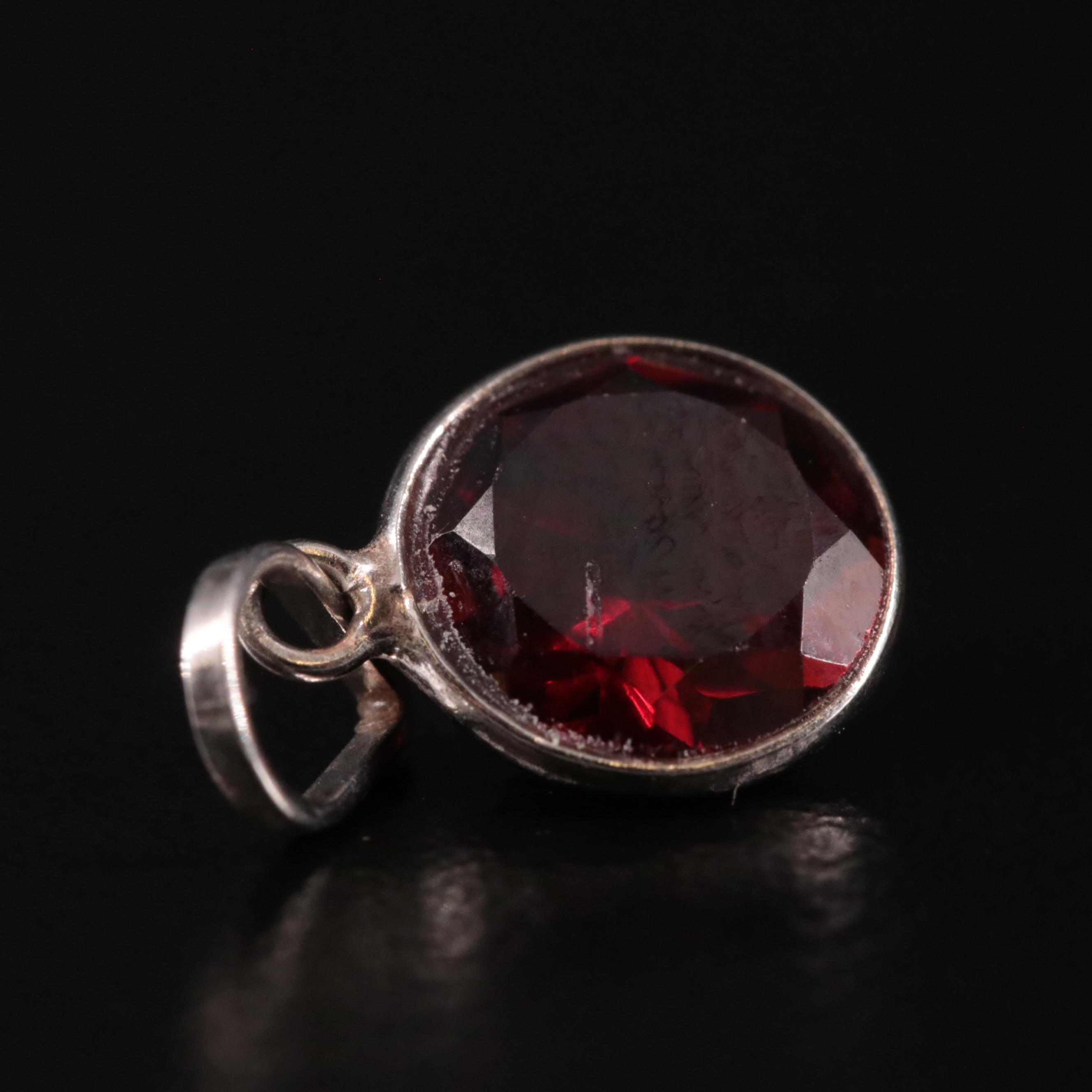 14K Garnet Pendant