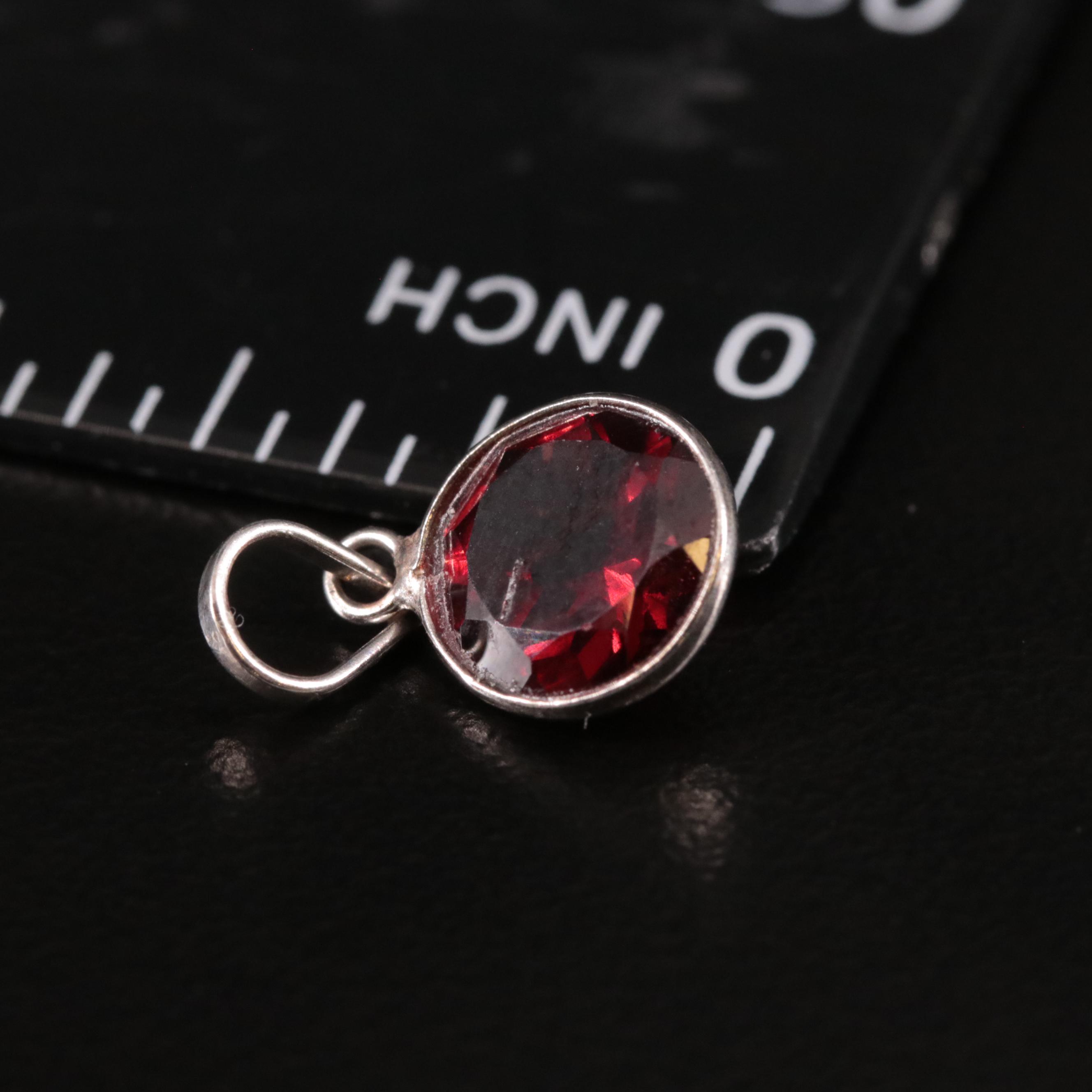 14K Garnet Pendant