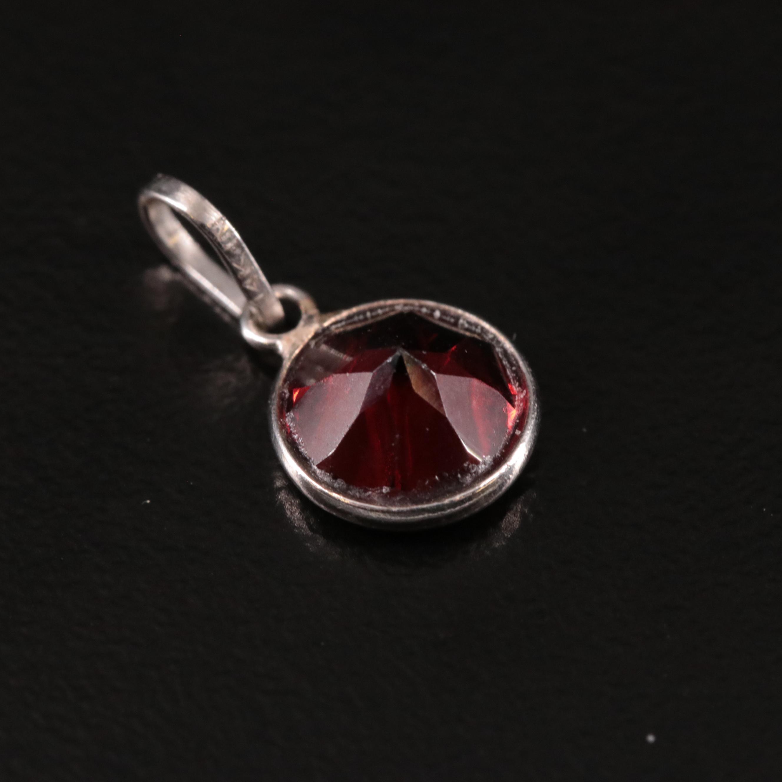 14K Garnet Pendant