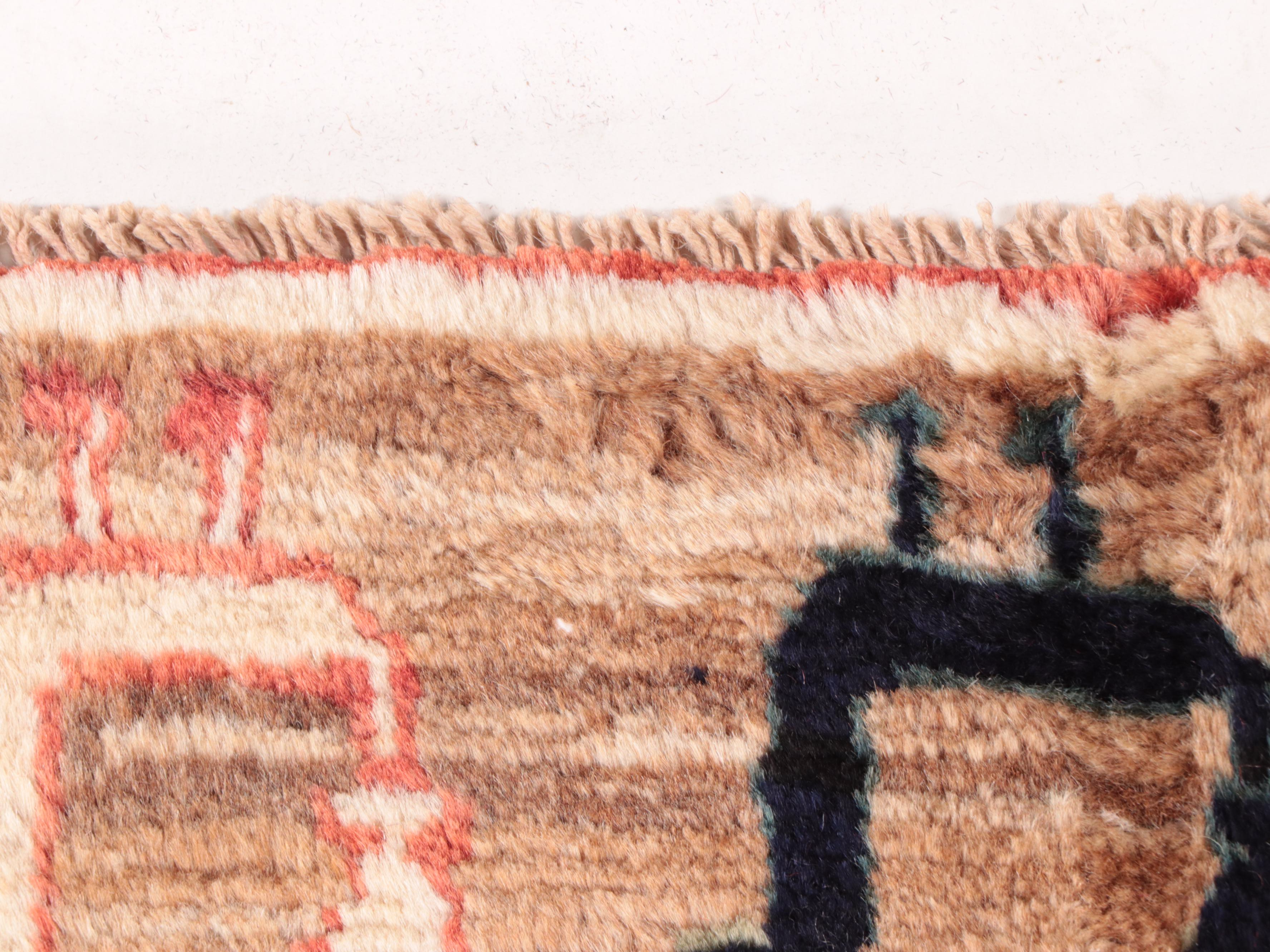 4'7 x 7'8 Hand-Knotted Northwest Persian Pictorial Area Rug