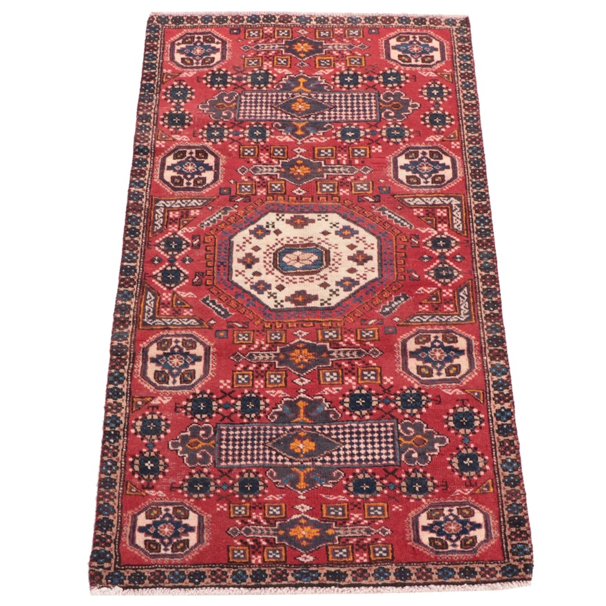 2'8 x 4'9 Hand-Knotted Persian Kurdish Accent Rug