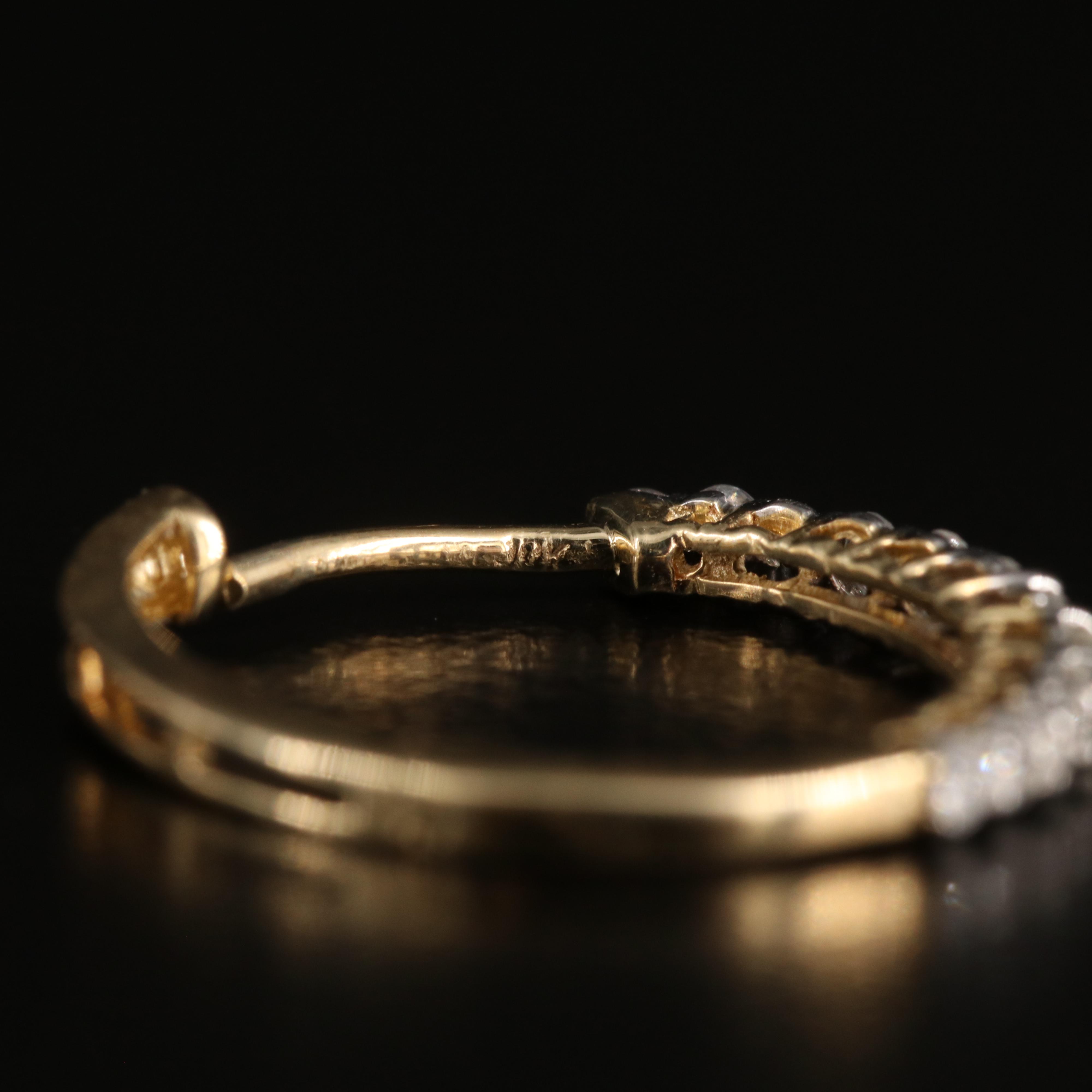 10K 0.51 CTW Diamond Hoop Earrings