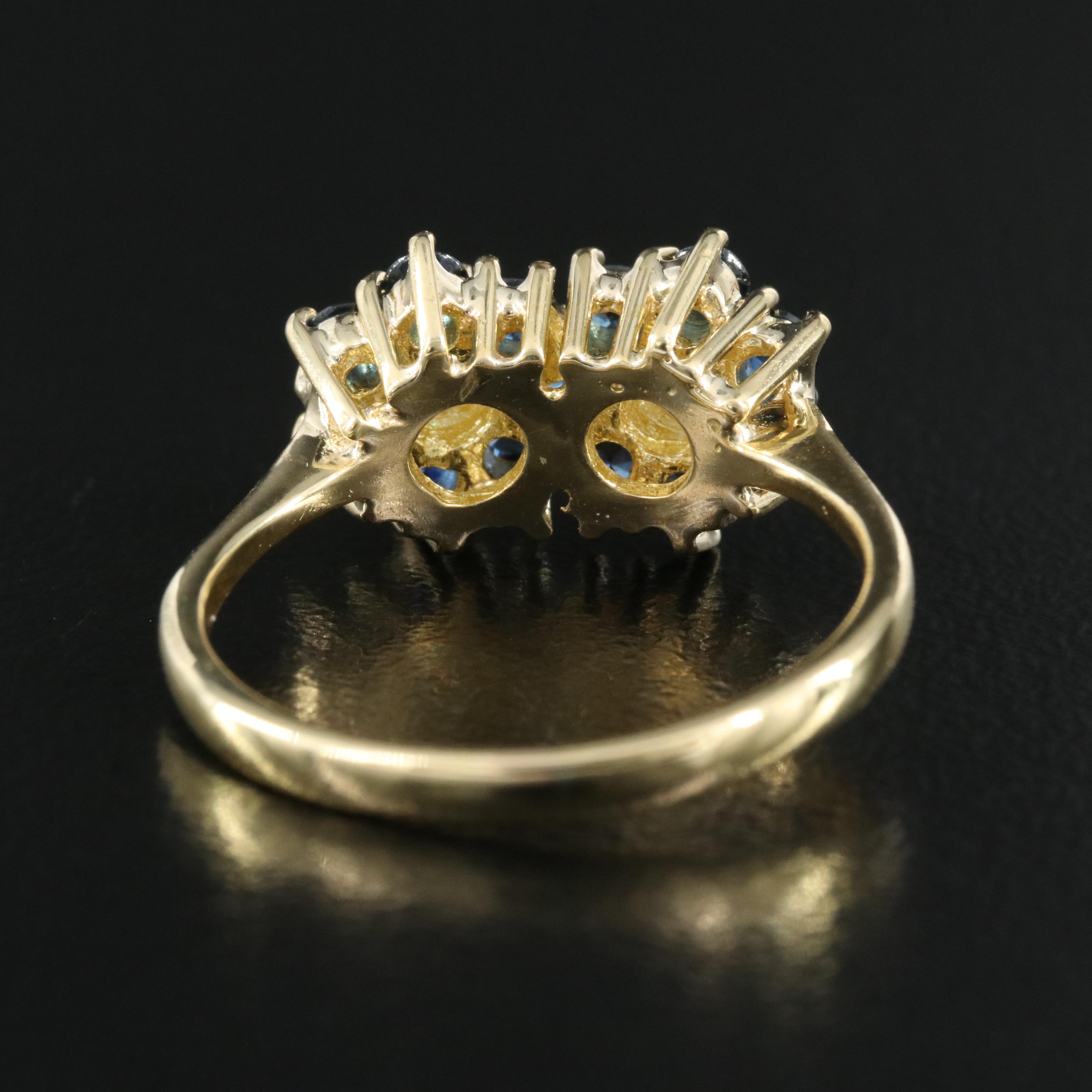 18K 0.32 CTW Diamond and Sapphire Ring