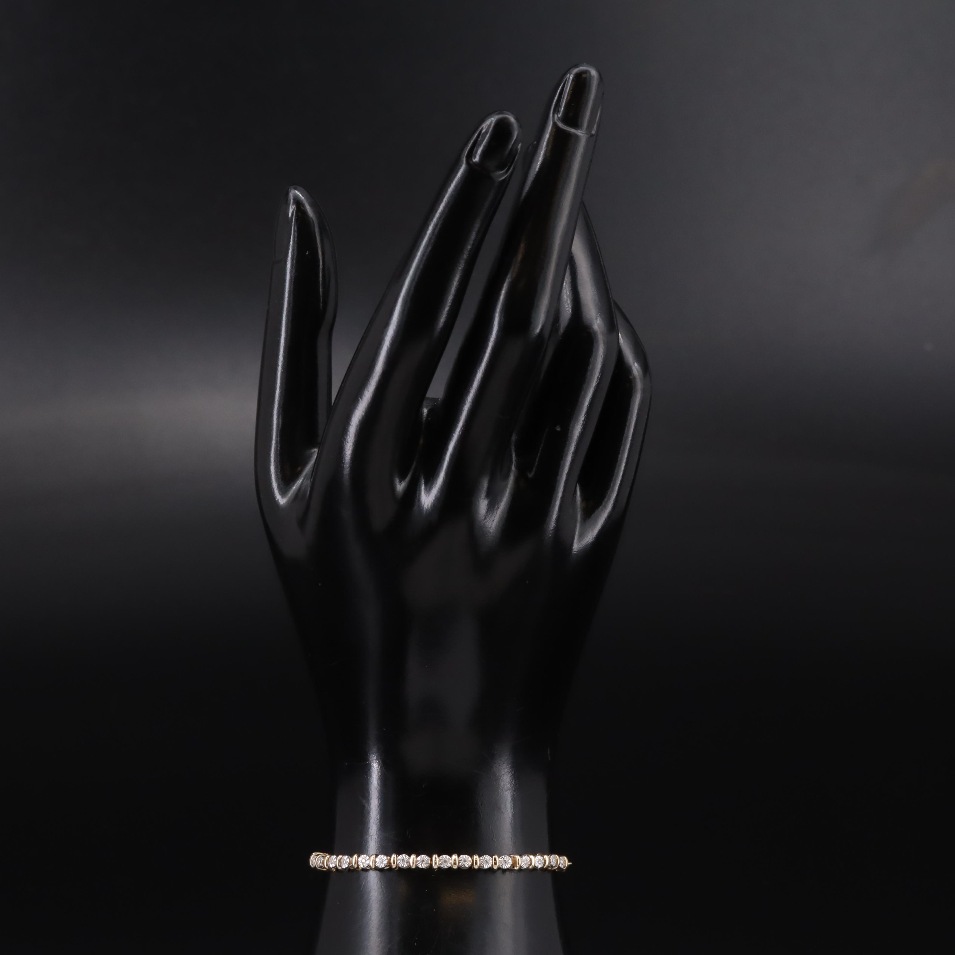 10K 0.11 CTW Diamond Bolo Bracelet