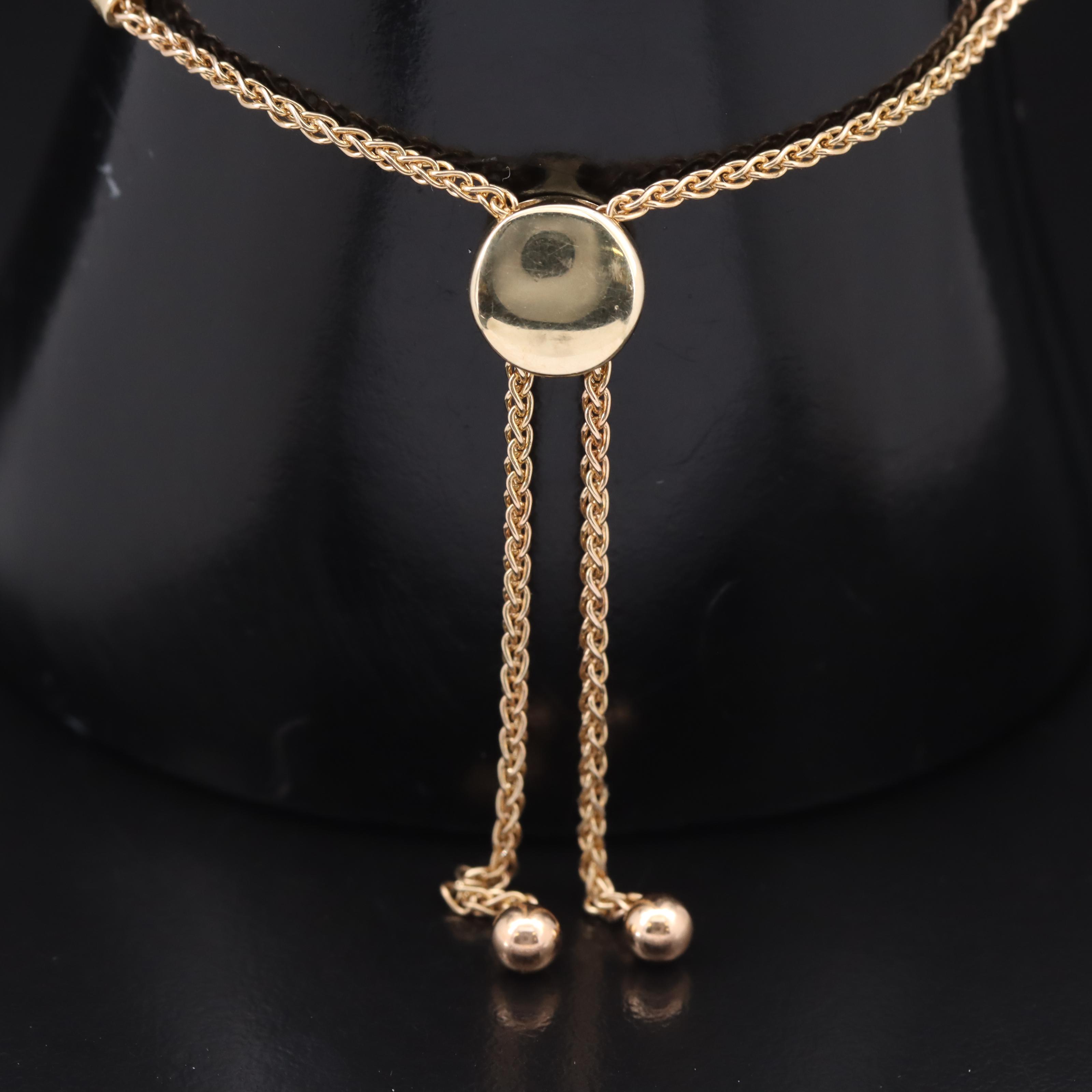 10K 0.11 CTW Diamond Bolo Bracelet