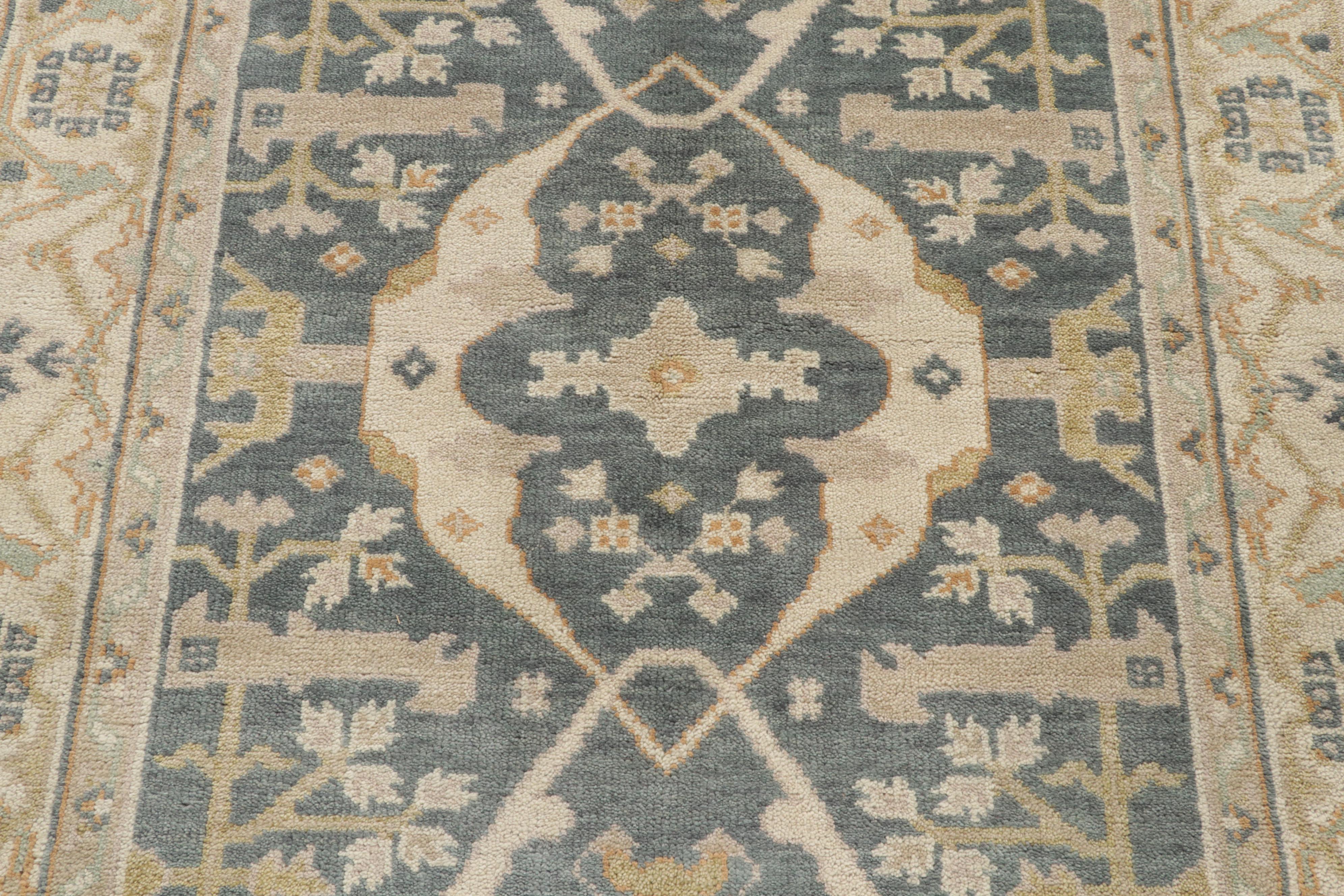 4'11 x 8'4 Hand-Knotted Indo-Turkish Oushak Area Rug