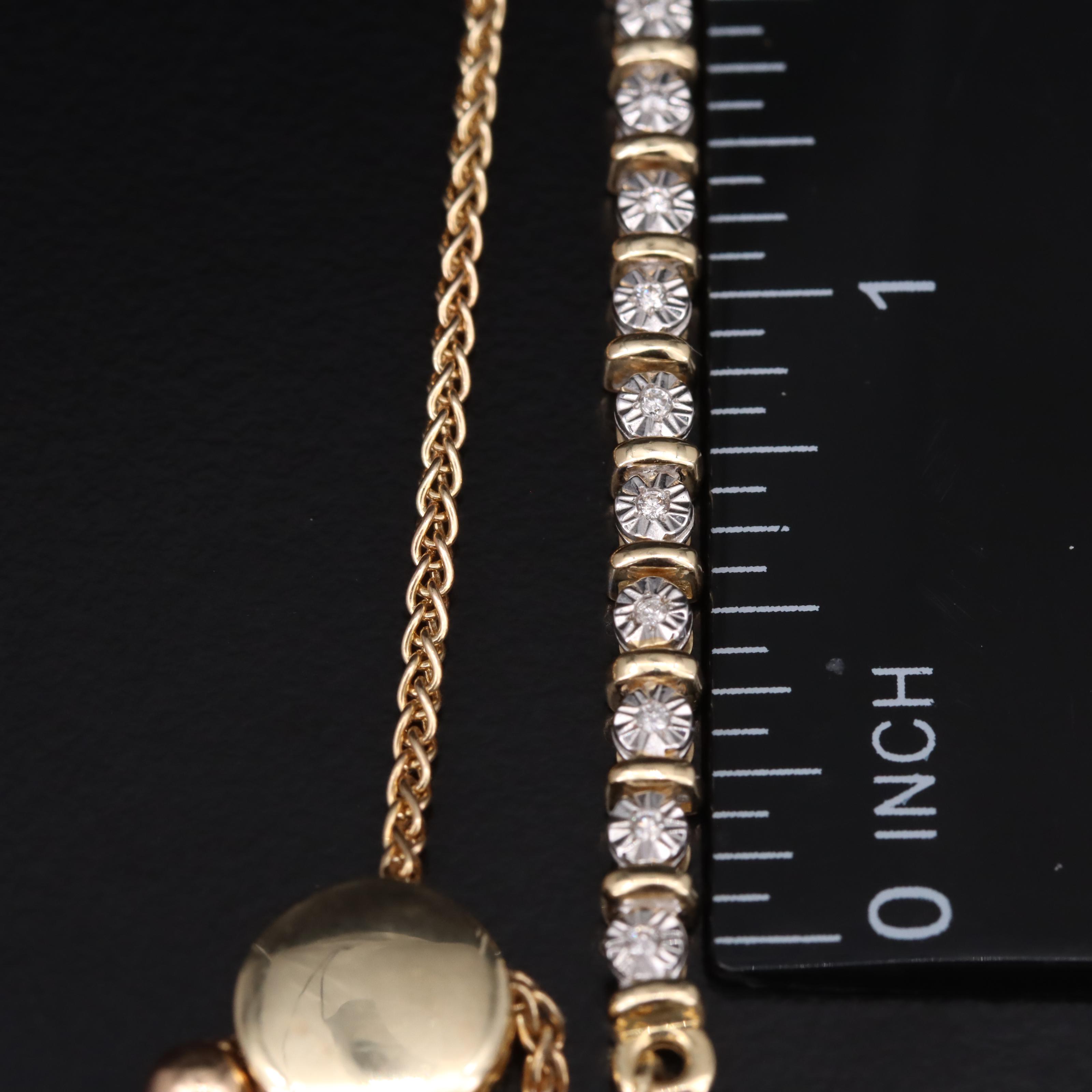 10K 0.11 CTW Diamond Bolo Bracelet