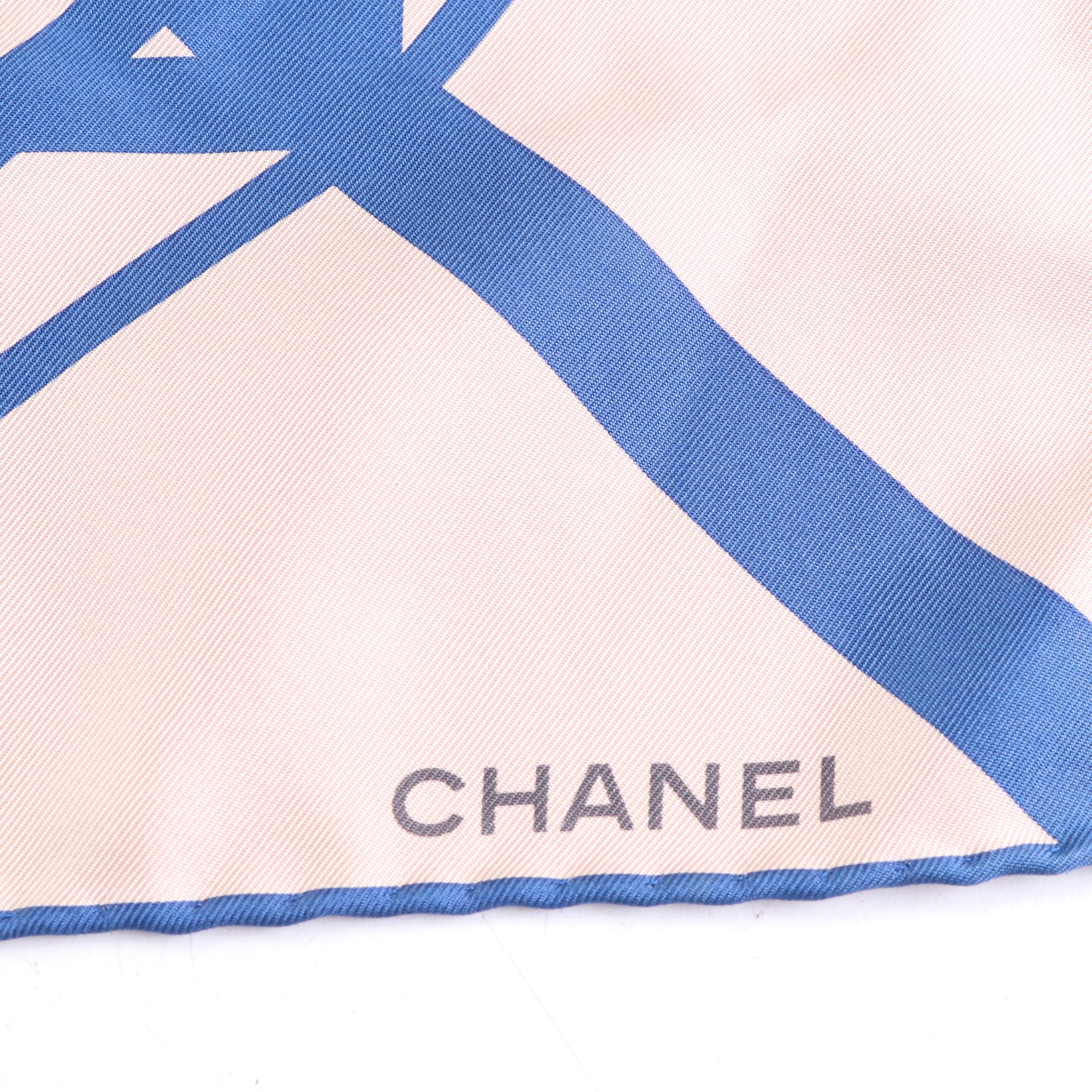 Chanel CC Printed Silk Scarf
