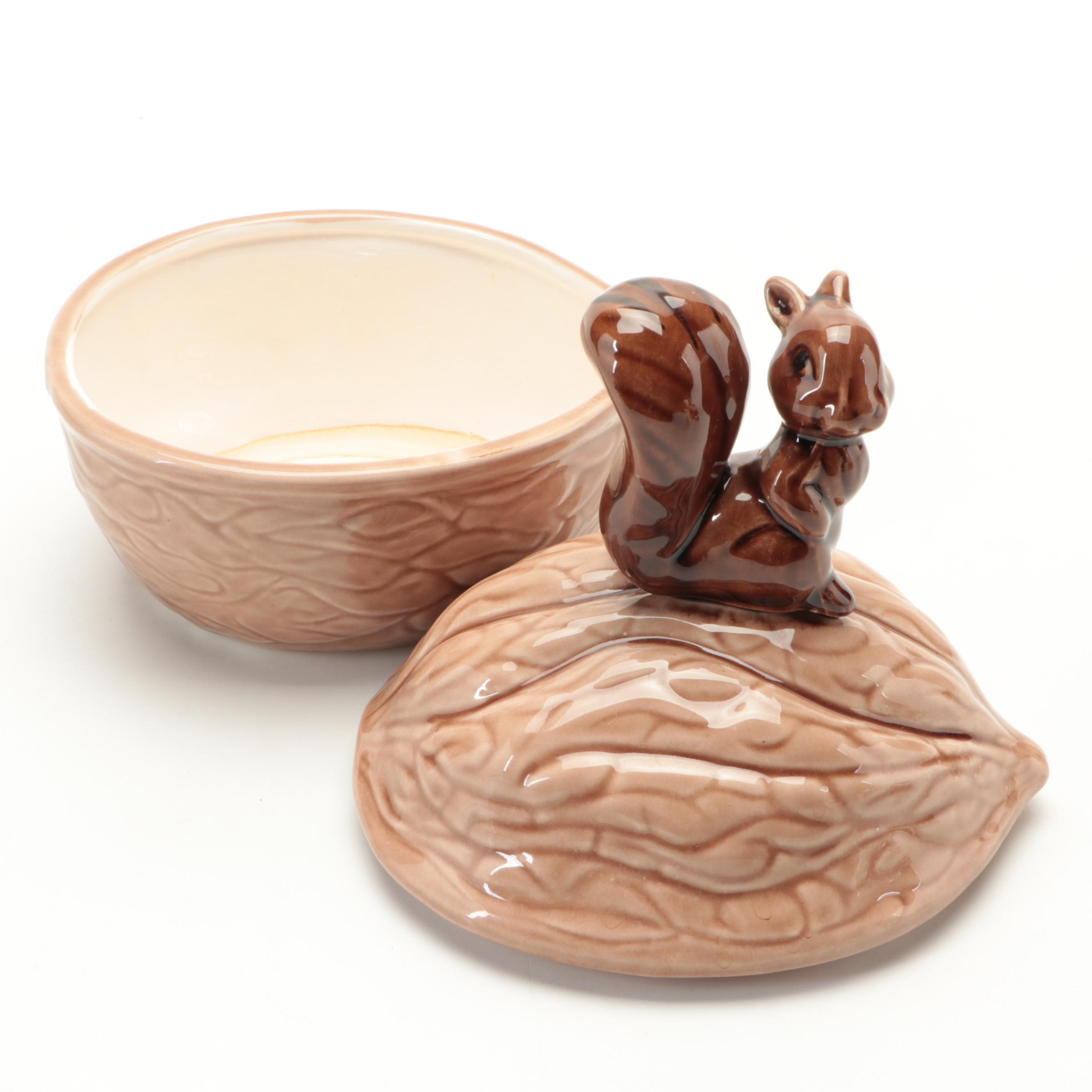 Armbee Nut Bowl with Other Novelty Tableware and Two Tone Pitcher, Mid-20th C.