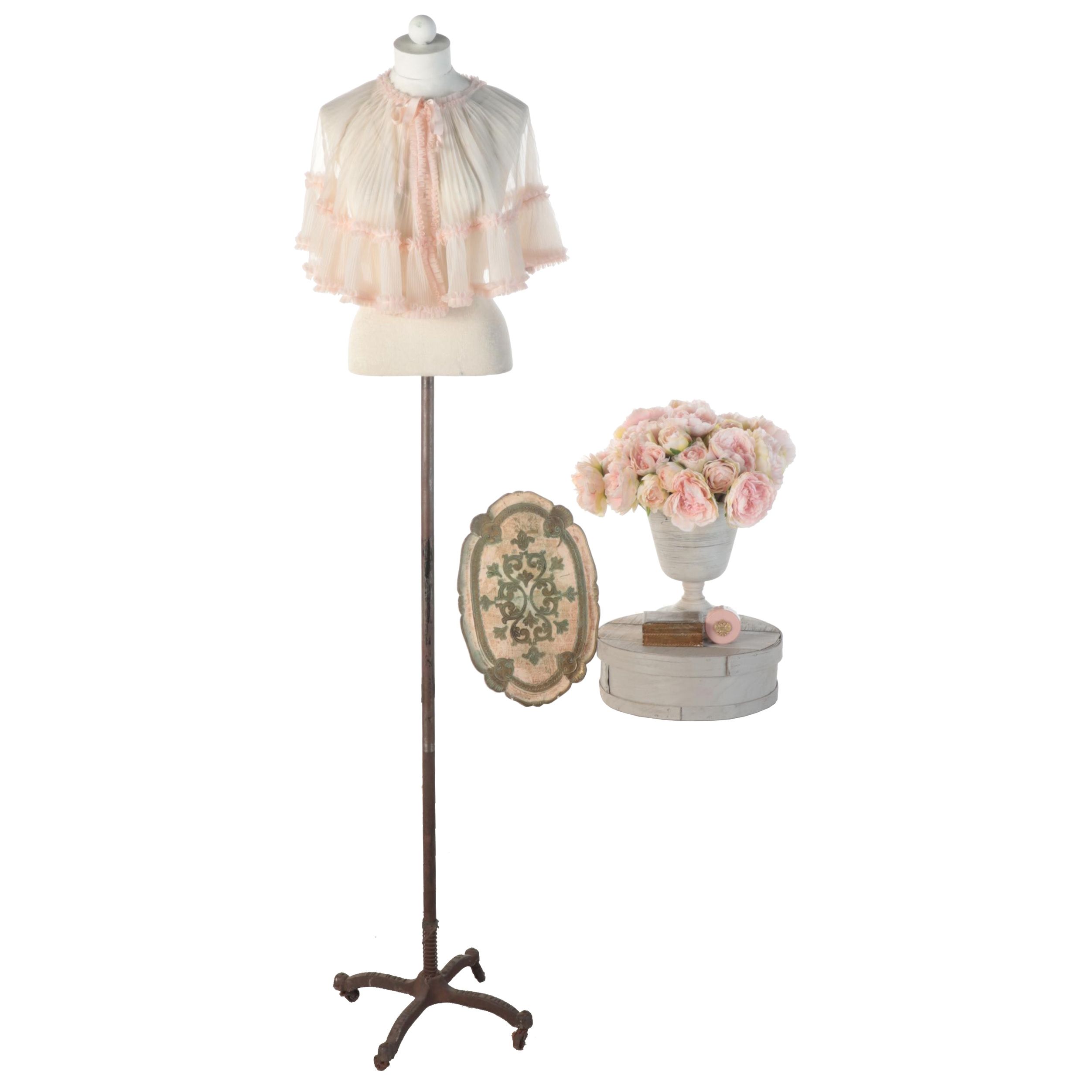 J.R. Bauman Dress Form, Florentine Style Décor, Chiffon Capulet and More