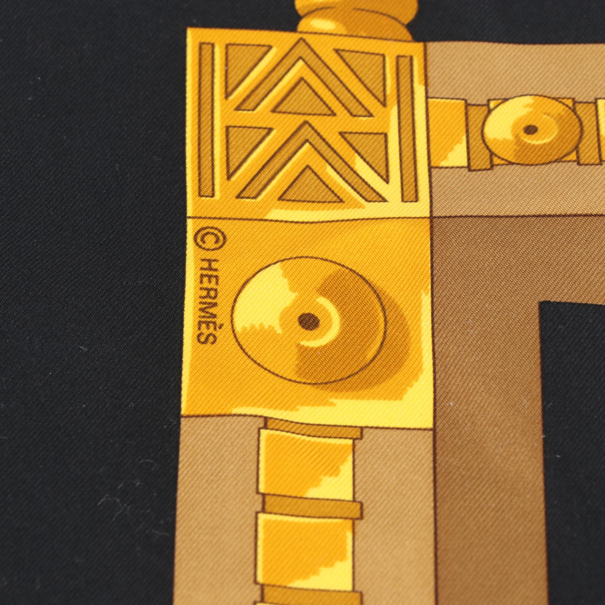 Hermès ''Cuillers d'Afrique'' Scarf 90 in Silk Twill