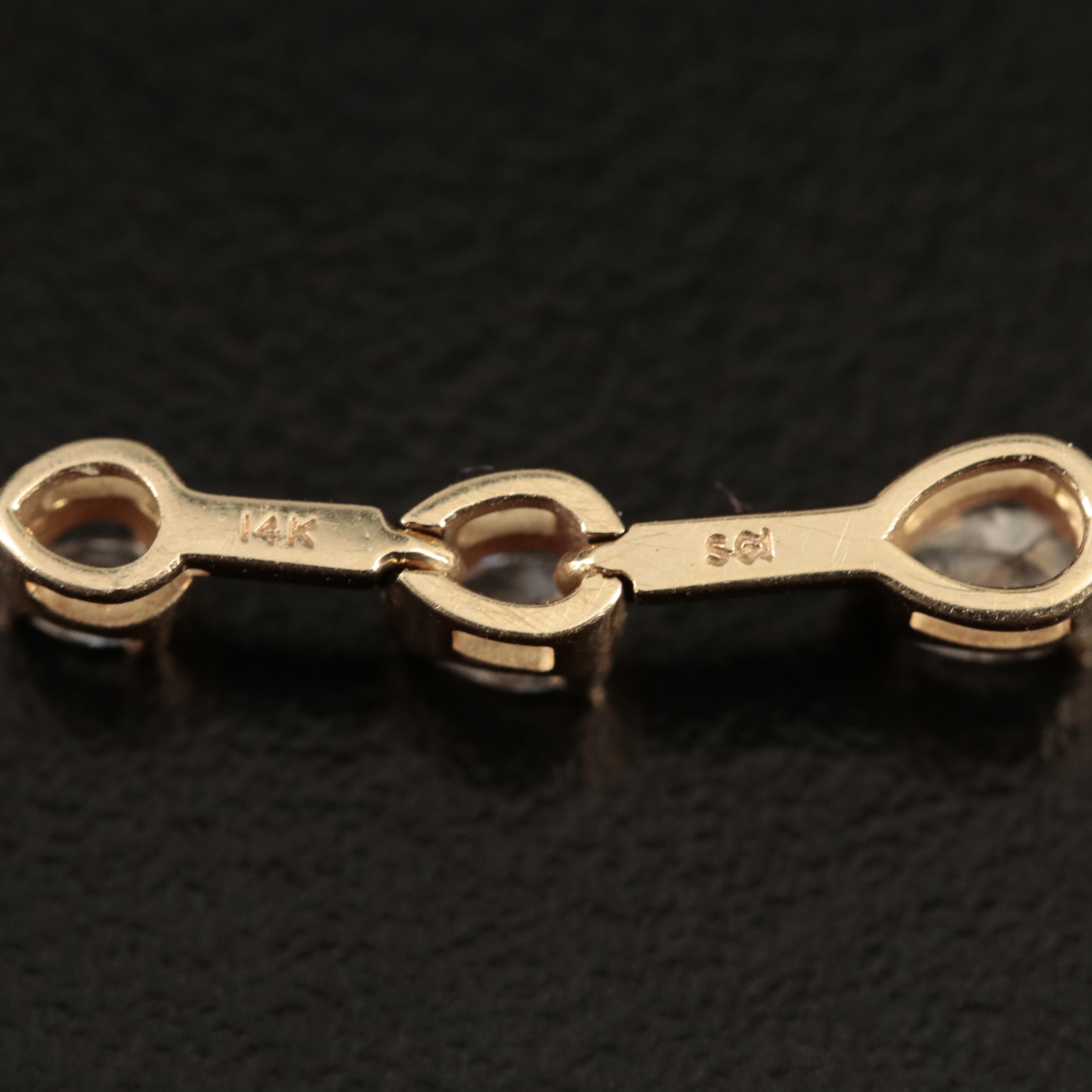 14K Diamond Tiered Pendant and Cubic Zirconia and Glass Children Charms