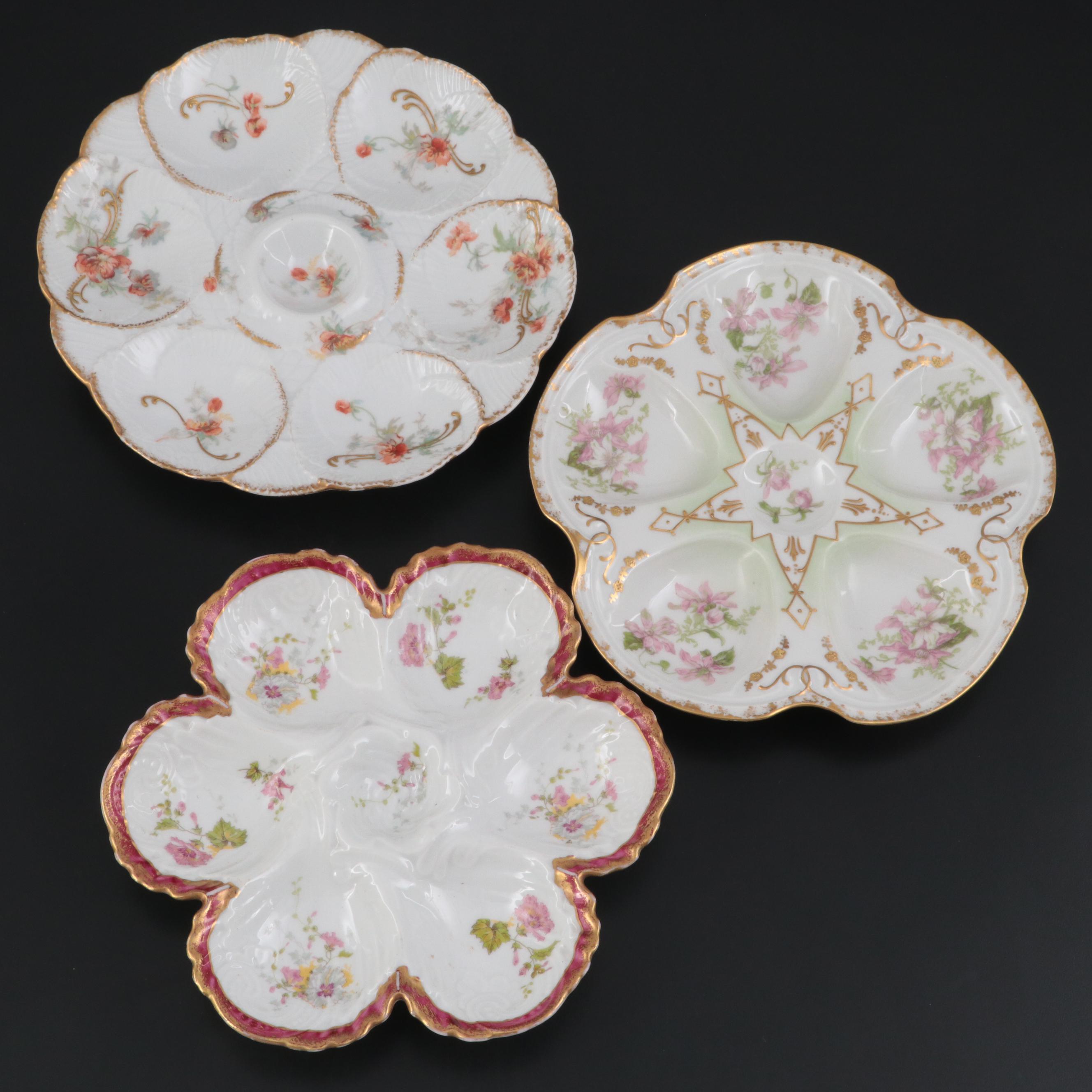 Levi Strauss & Sons and Other French Limoges Porcelain Oyster Plates